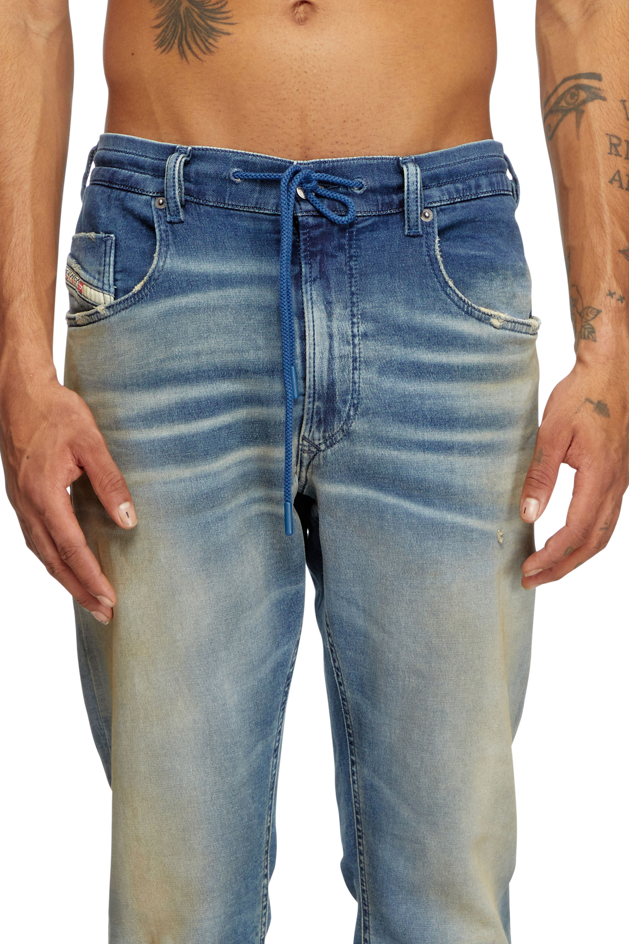 Diesel - Man's Regular 2030 D-Krooley Joggjeans® 068PQ, Medium blue - 3