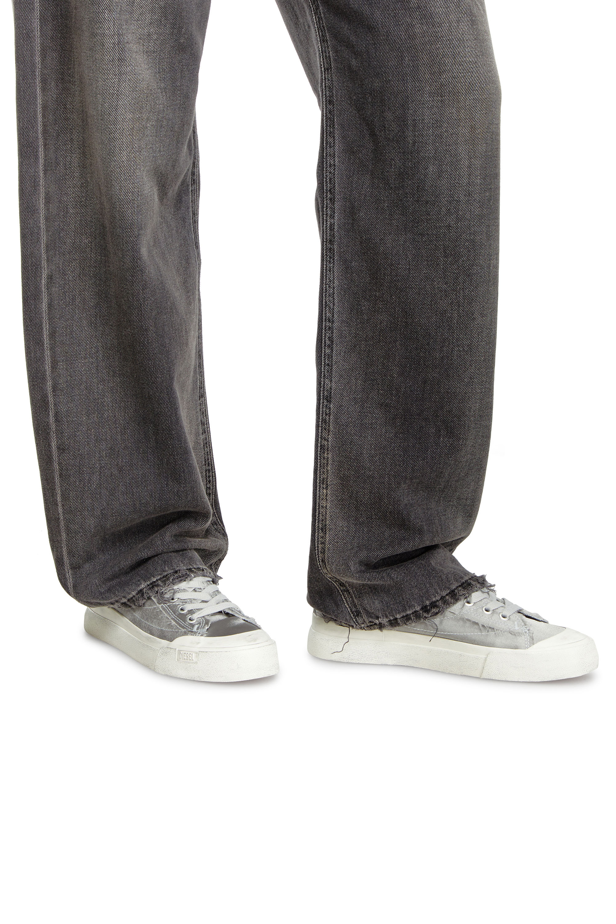 Diesel - S-ATHOS LOW W, S-Athos Low-Deportivas de satén desgastado Mujer in Gris - 7