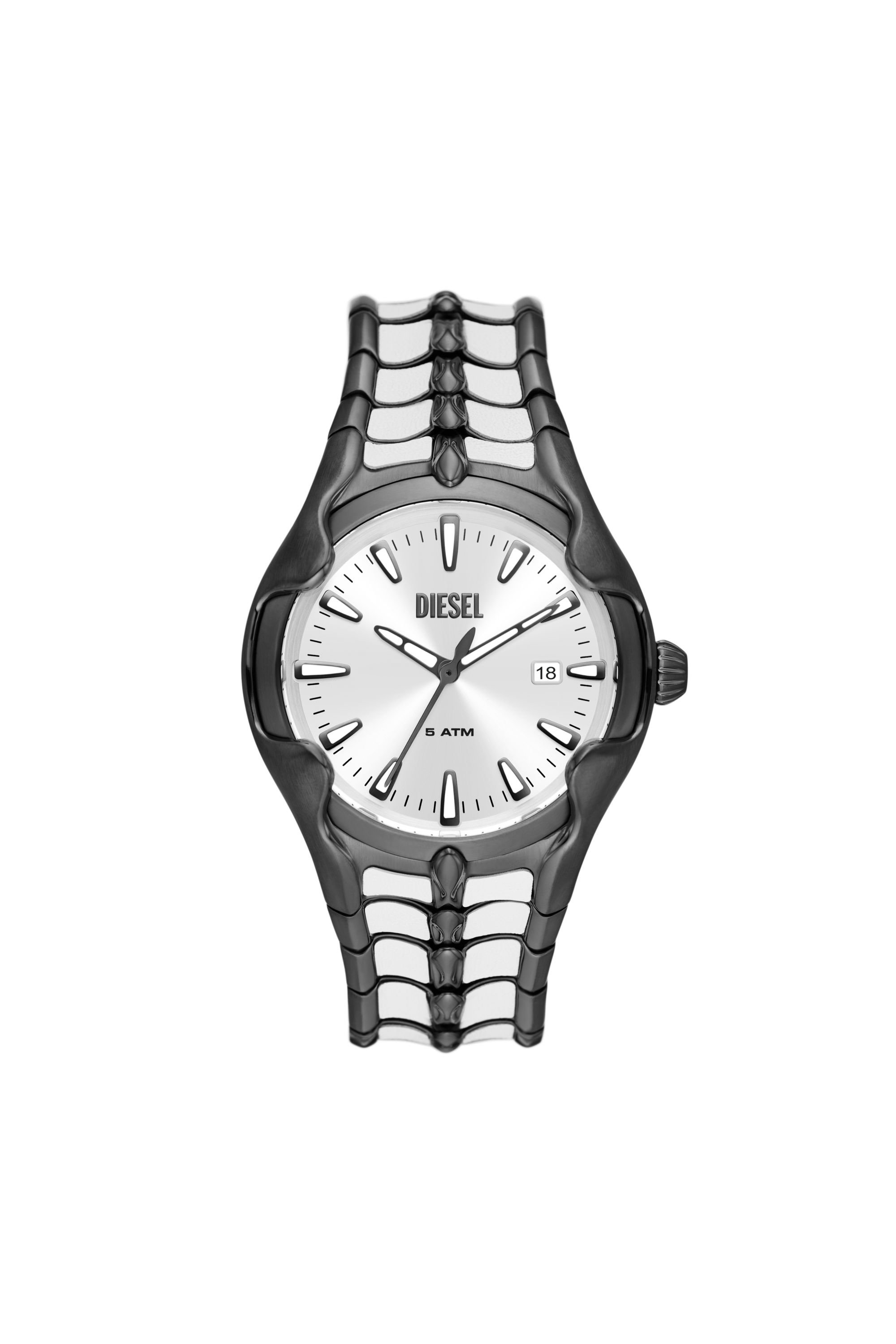 Diesel - DZ2184, Man's Limited Edition Vert Three-Hand Date Watch in Black/White - 1