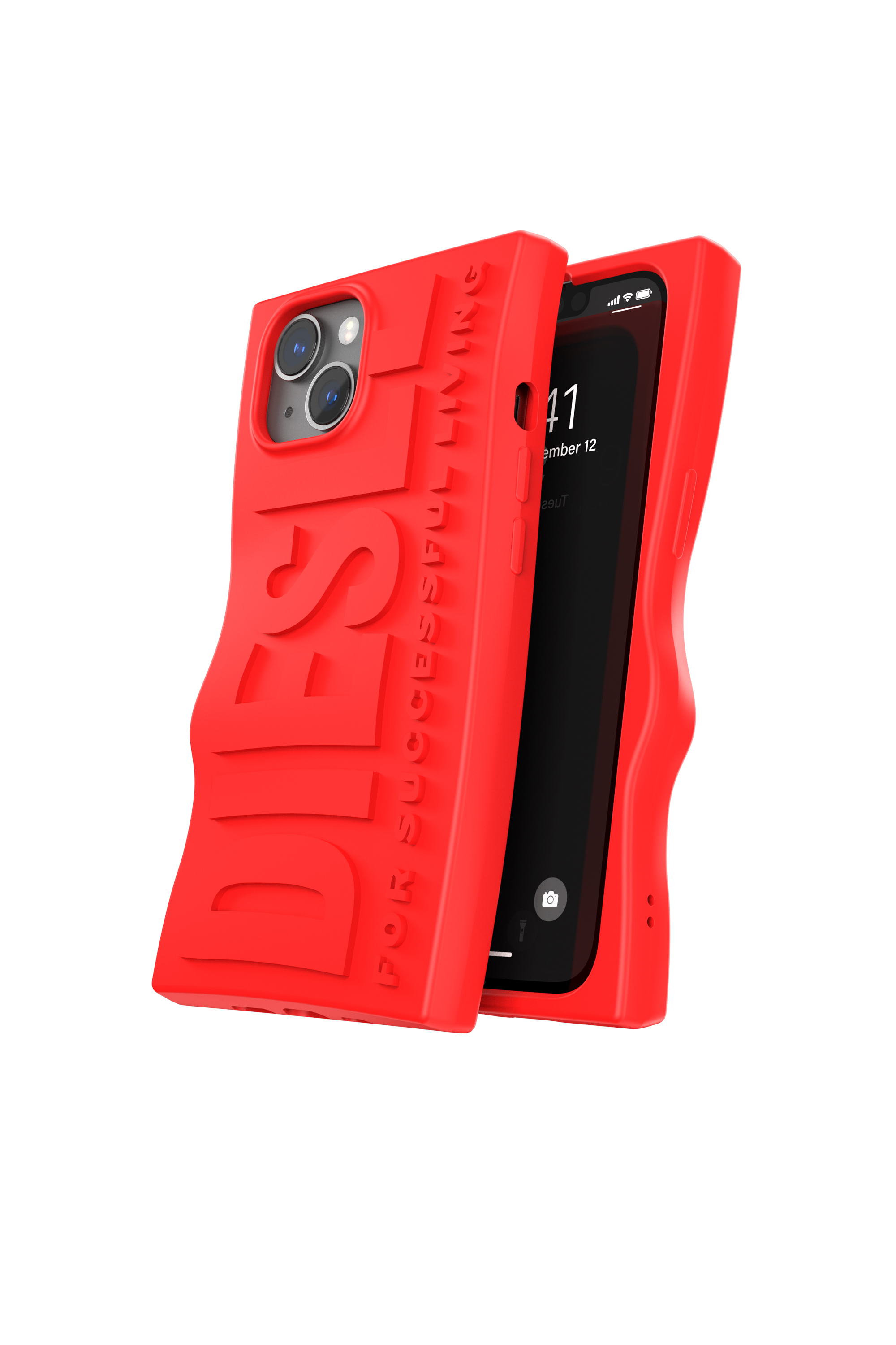 Diesel - 54115 MOULDED CASE, Funda D By iPhone 13/iPhone 14 Unisex in Rojo - 3