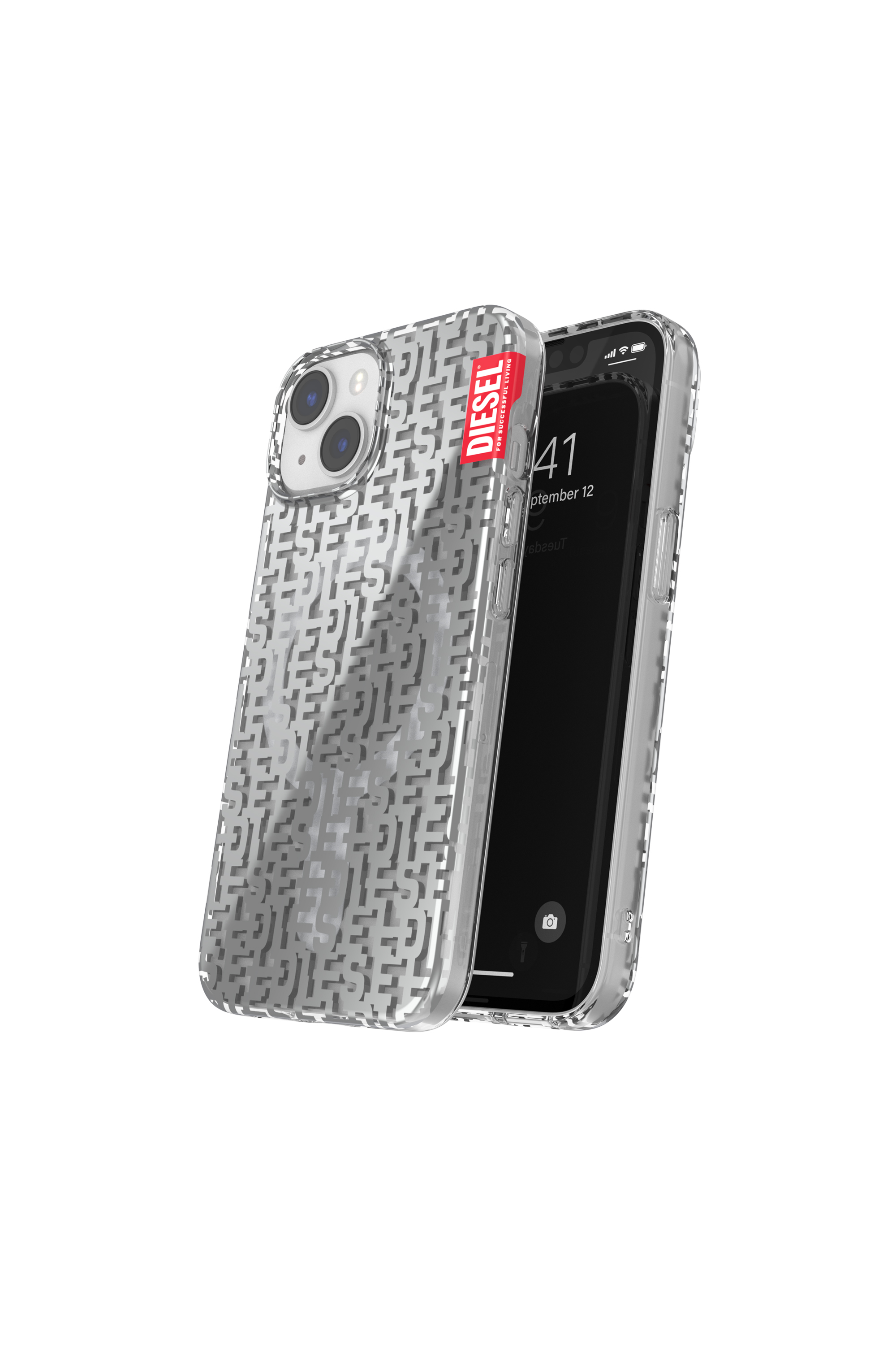 Diesel - 50297 MOULDED CASE, Unisex's Clear case monogram Magsafe for iPhone 14 in Grey - 3