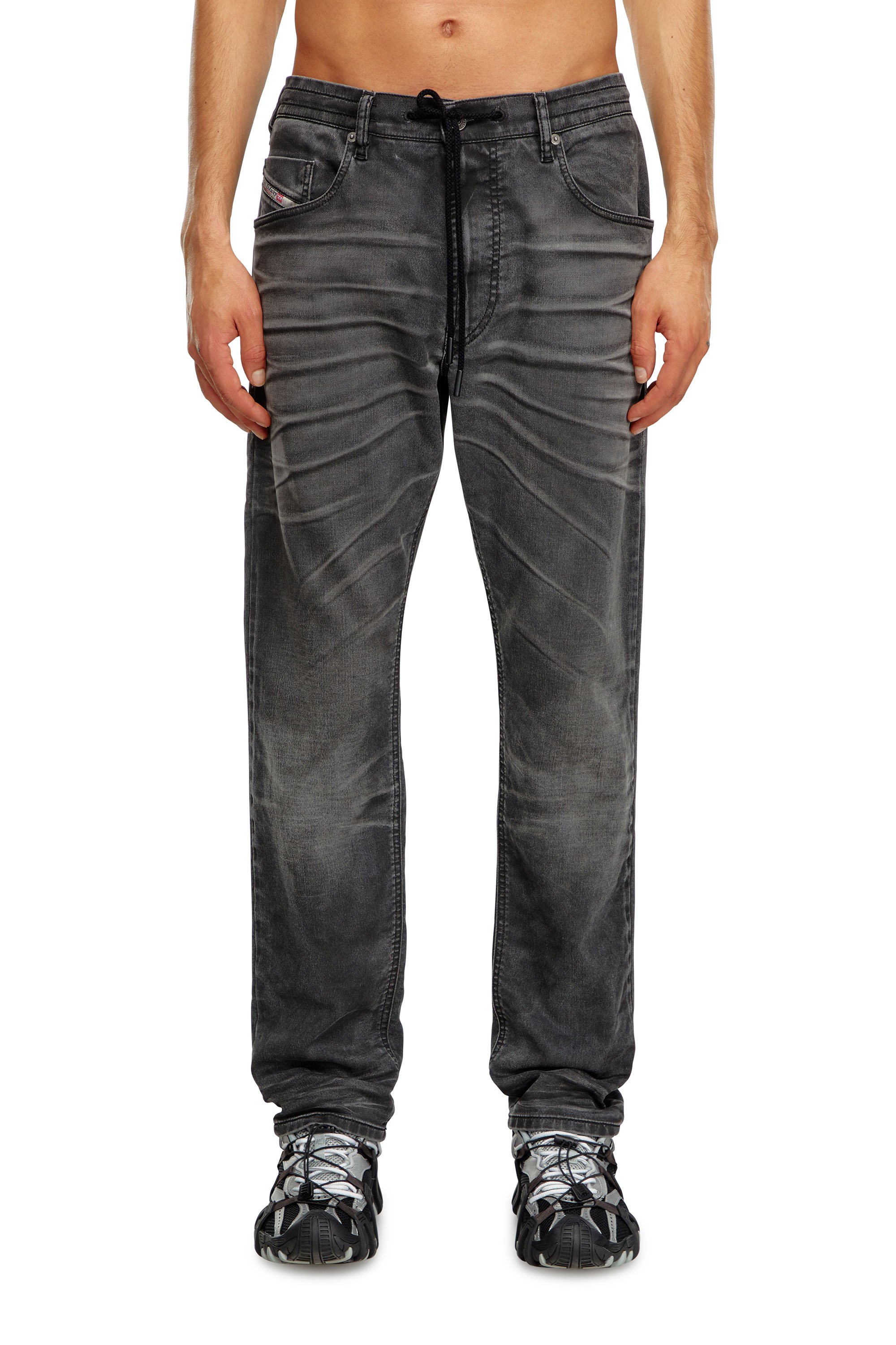 Diesel - Man's Regular 2030 D-Krooley Joggjeans® 09J37, Black/Dark grey - 2