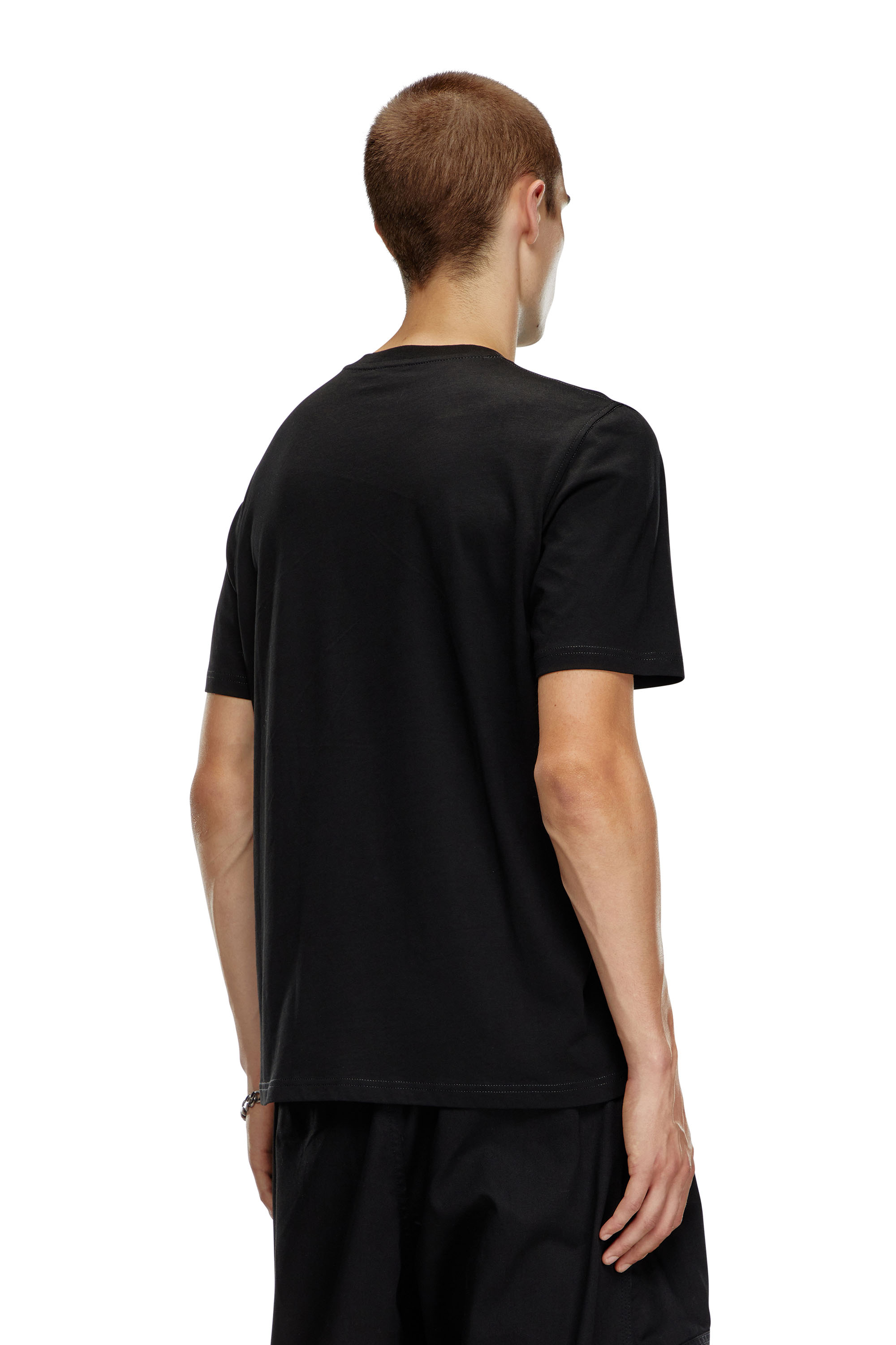 Diesel - T-ADJUST-K17, Camiseta con logotipo con efecto de mirilla Hombre in Negro - 3