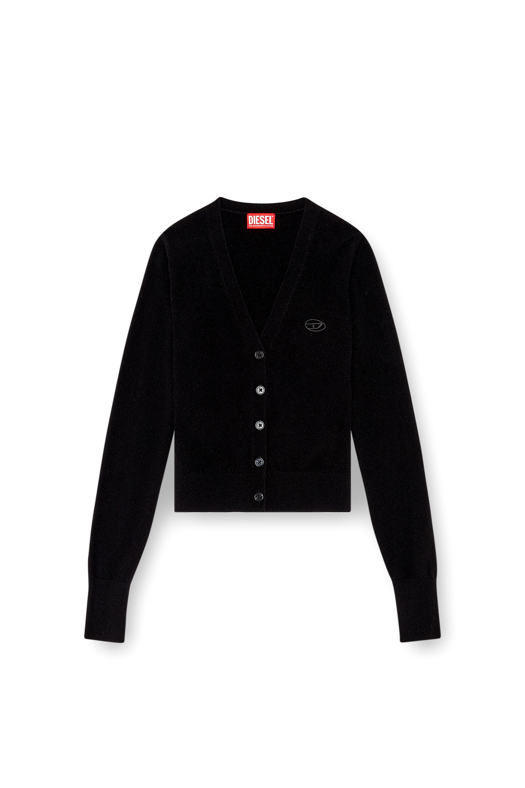 Diesel - M-ARTE, Woman's Wool and cashmere cardigan in Black - 6