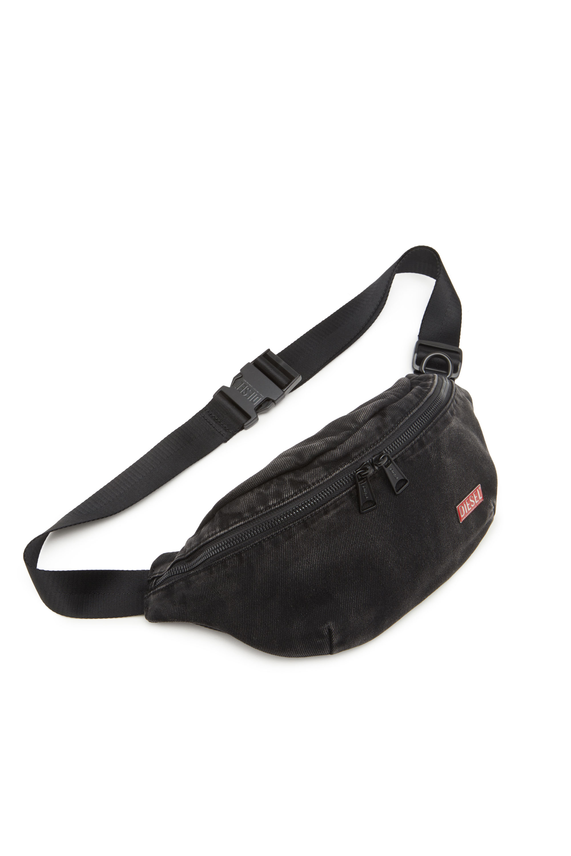 Diesel - UTLT BELTBAG, Utlt Beltbag-Riñonera en denim con efecto nublado Hombre in Negro - 5