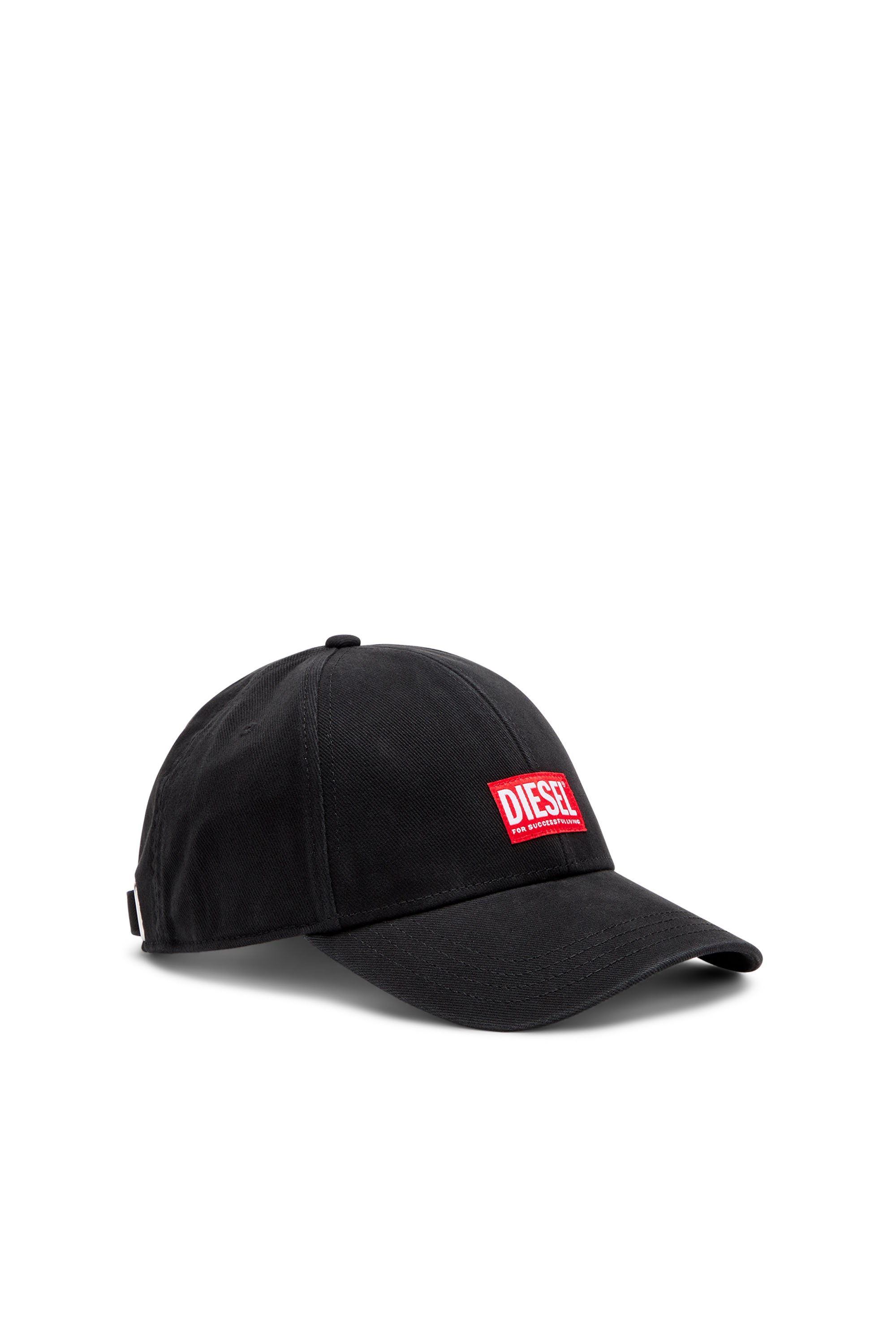 Diesel - CORRY-JACQ-WASH, Gorra de béisbol con parche del logotipo Hombre in Negro - 1