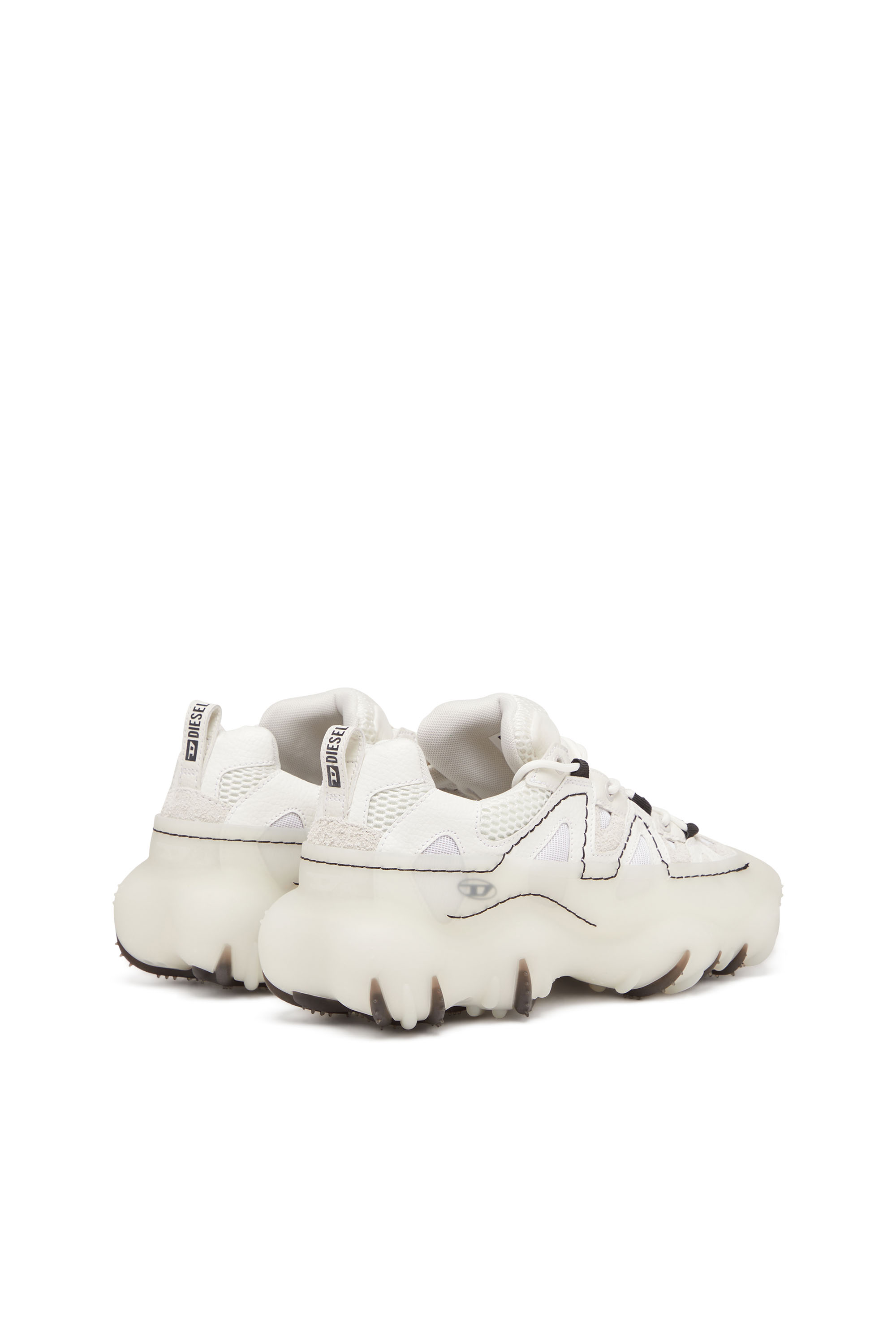 Diesel - S-PROTOTYPE P1, Man's S-Prototype P1-Low-top sneakers with rubber overlay in White - 3