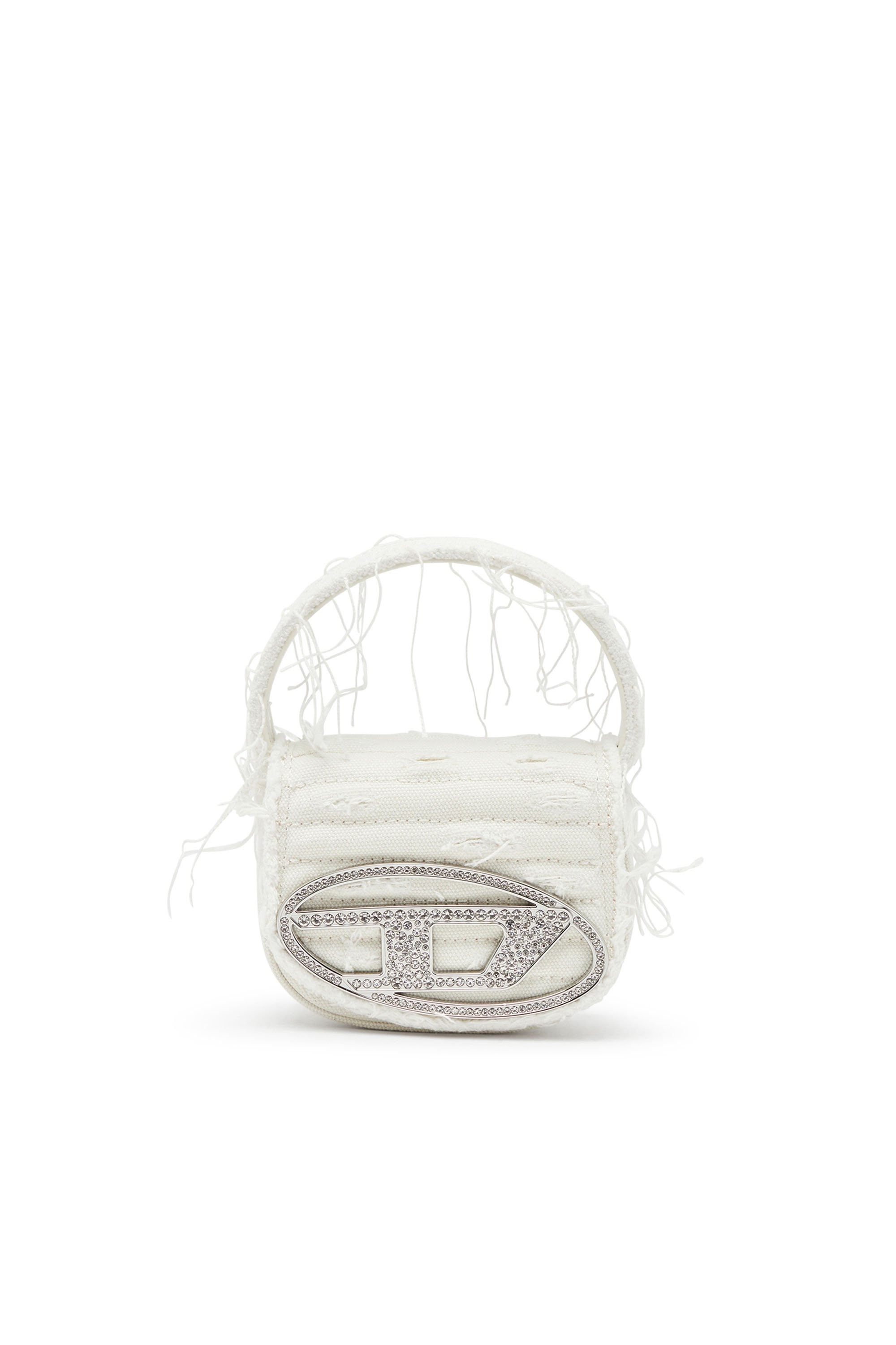 Diesel - 1DR XS, Woman's 1DR XS-Iconic mini bag in canvas and leather in White - 1