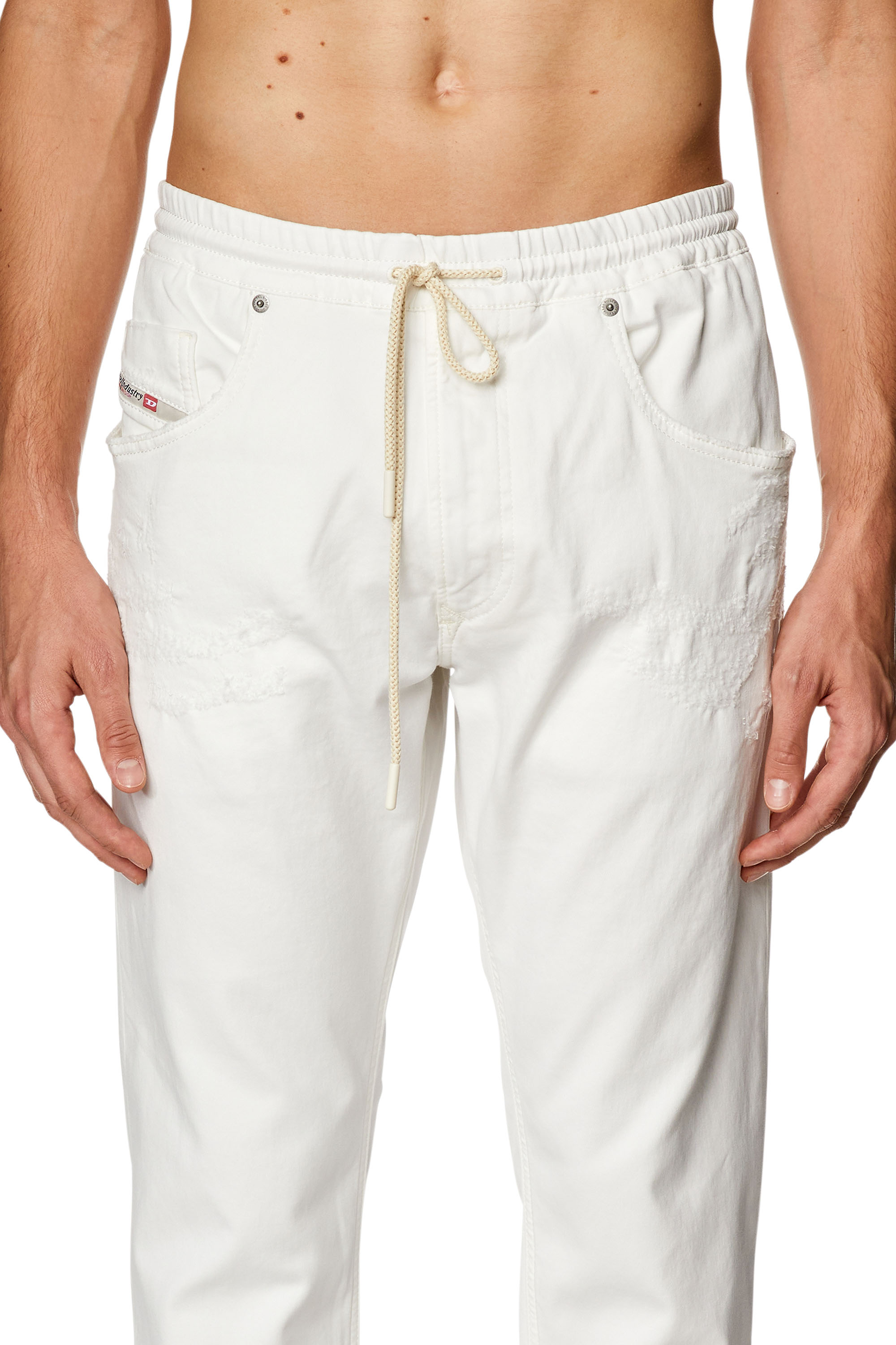 Diesel - Man's Regular 2030 D-Krooley Joggjeans® 068HV, White - 5