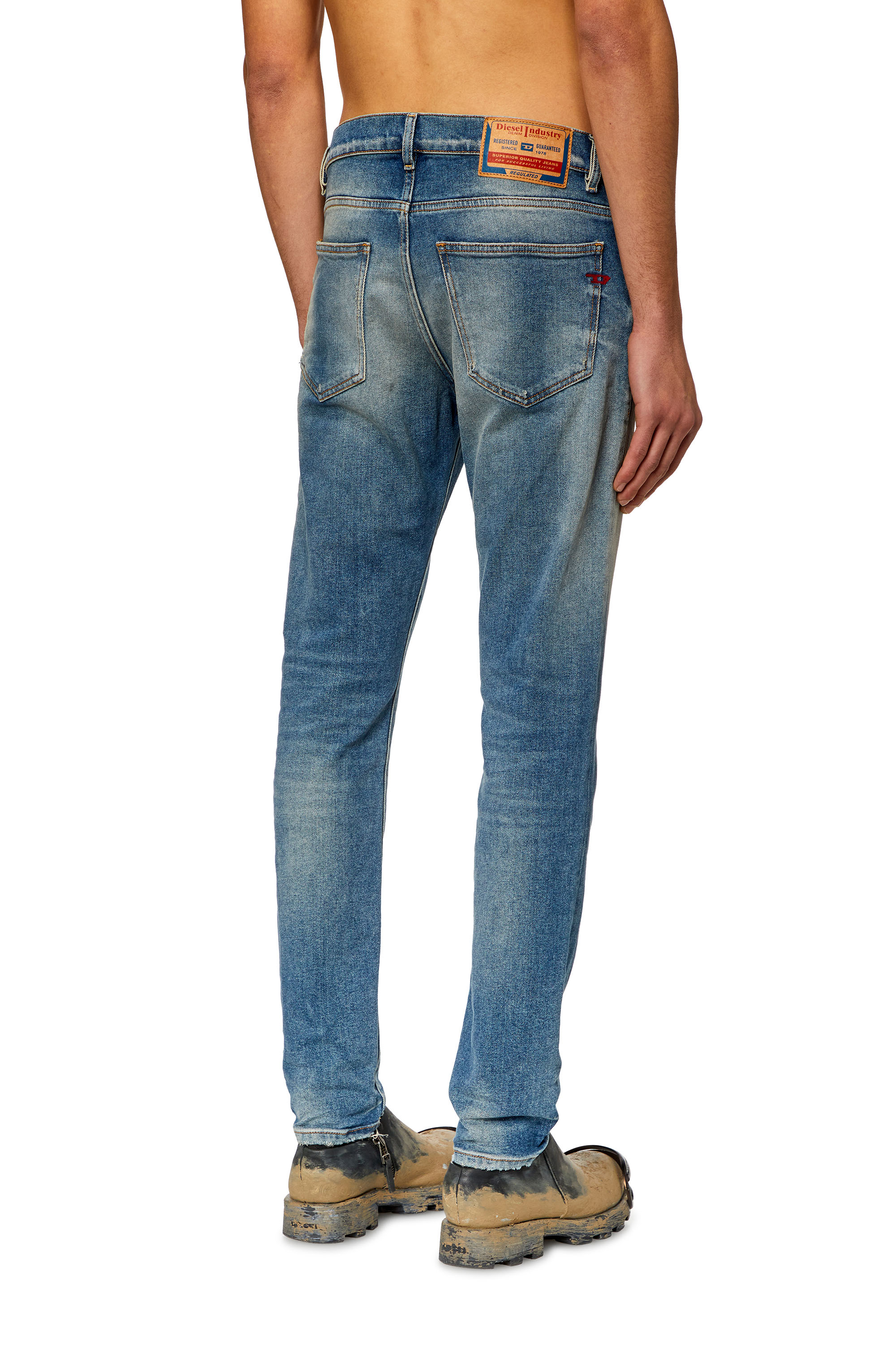 Diesel - Man's Slim Jeans 2019 D-Strukt 09H55, Light Blue - 4