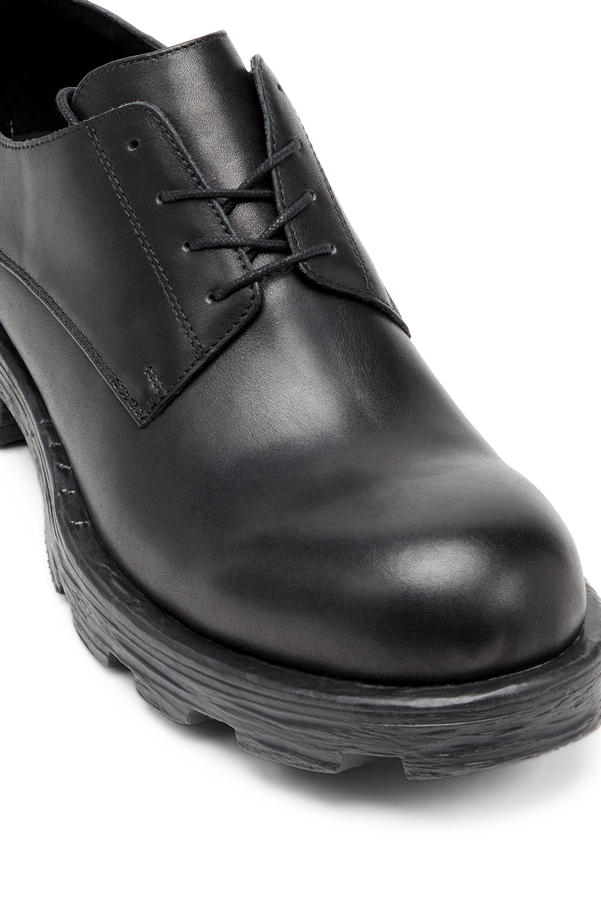 Diesel - D-HAMMER SH, Man's D-Hammer-Derby shoes in textured leather in Black - 6