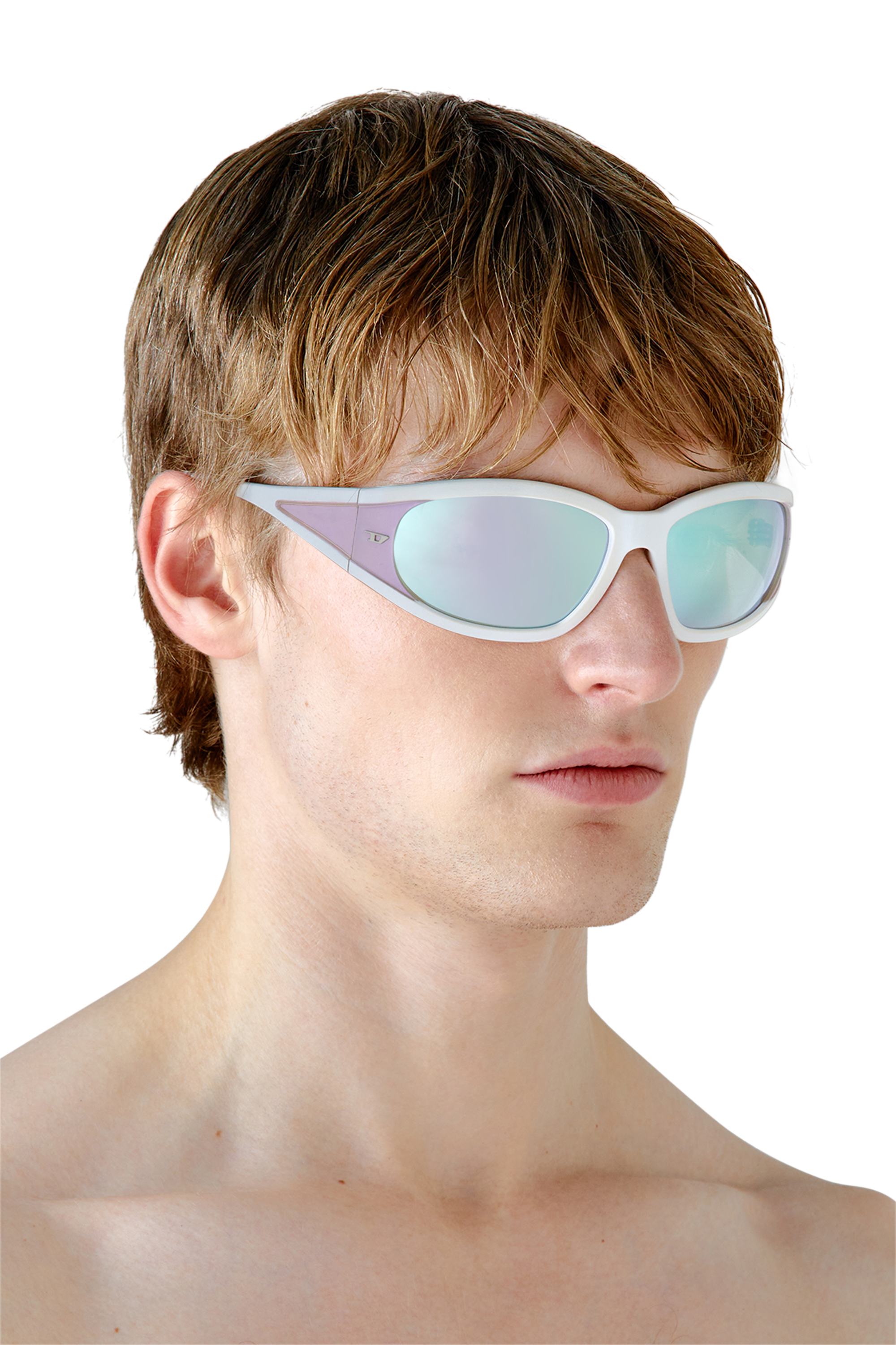 Diesel - 0DL3002, Gafas de sol rectangulares en acetato Unisex in Blanco - 5