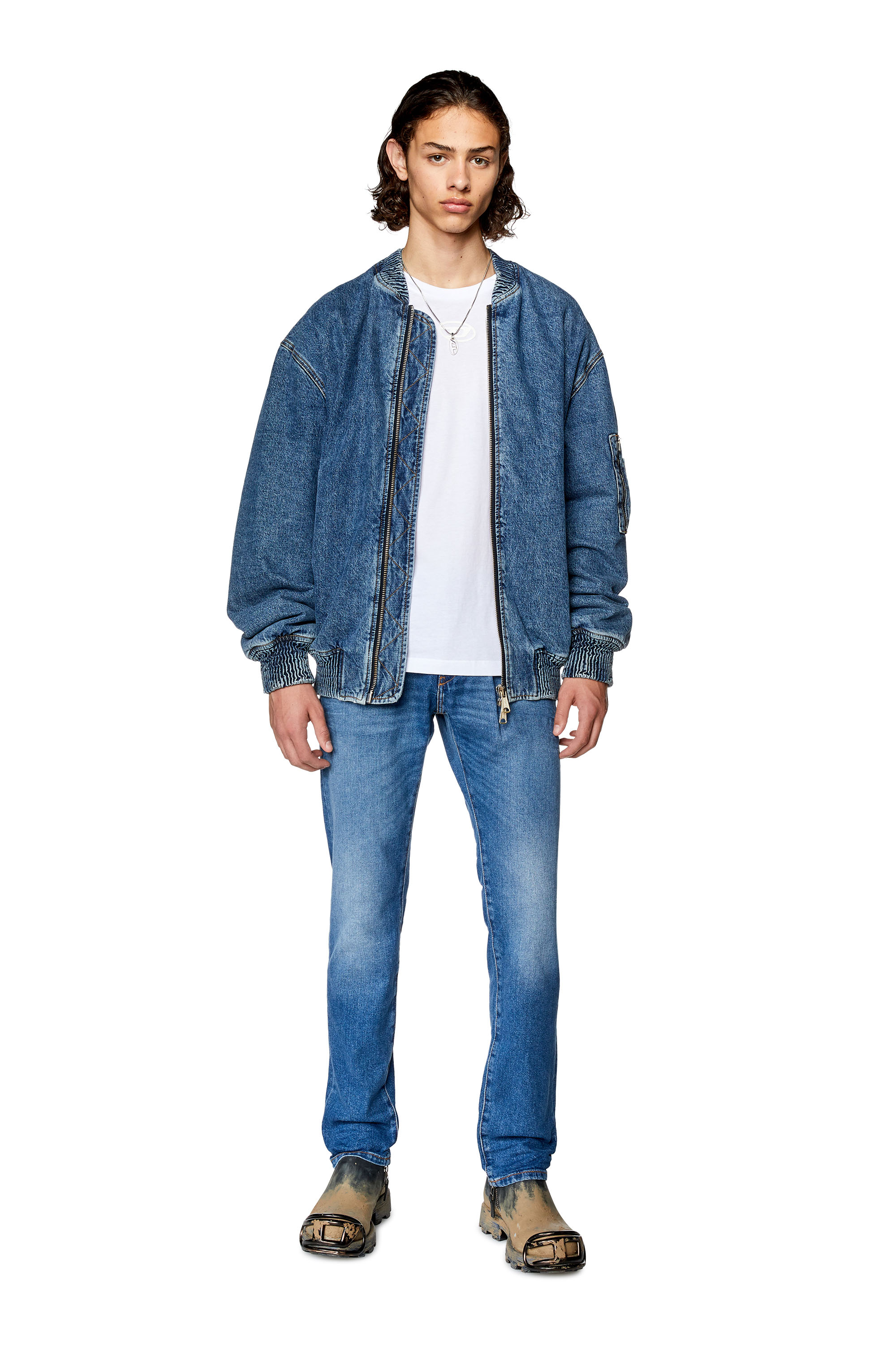 Diesel - Slim Jeans 2019 D-Strukt 0ENAT Hombre, Azul medio - 2