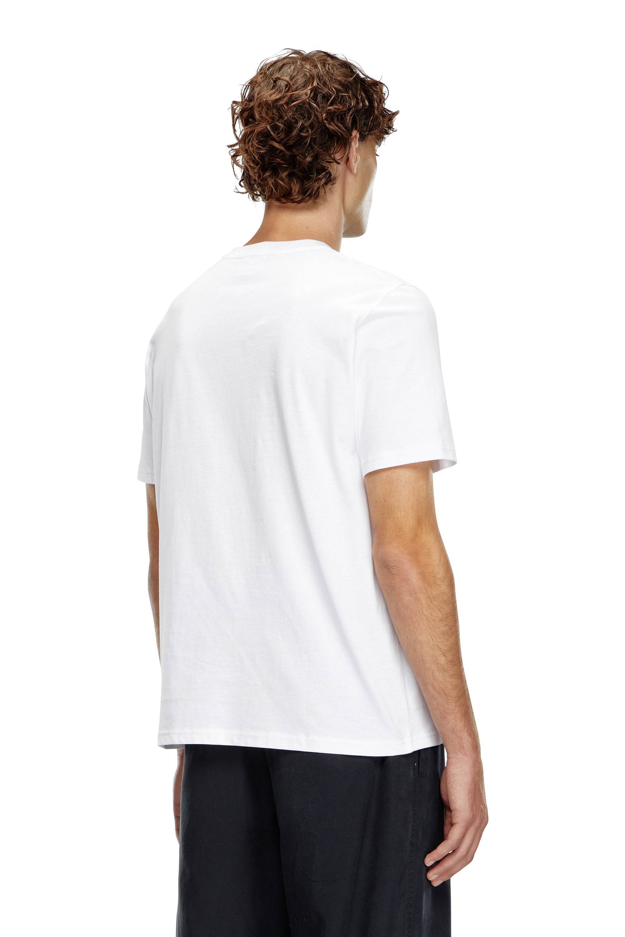 Diesel - T-ADJUST-K14, Man's T-shirt with splashed-effect logo in White - 2