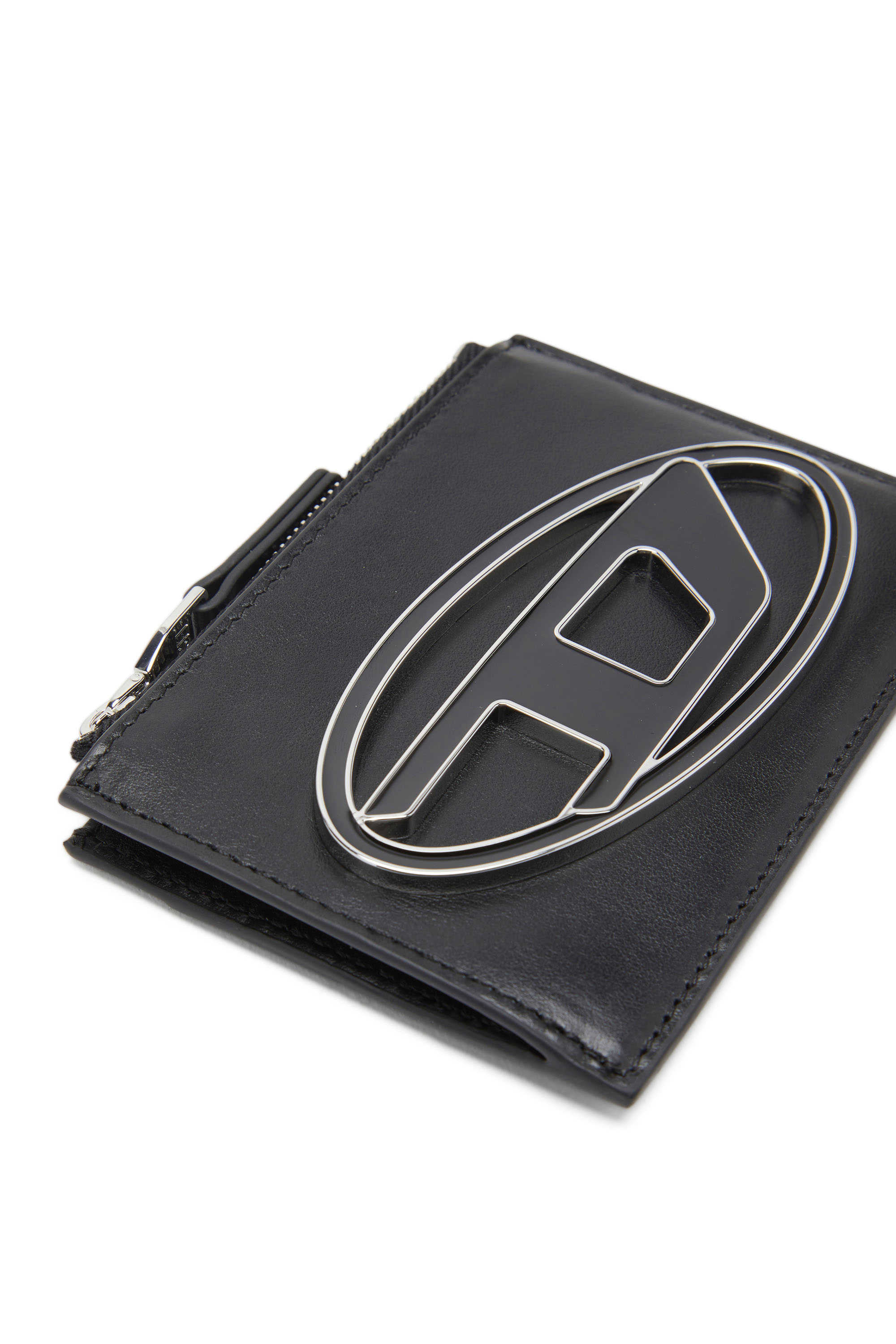 Diesel - 1DR CARD HOLDER I, Tarjetero de cuero mate Mujer in Negro - 4