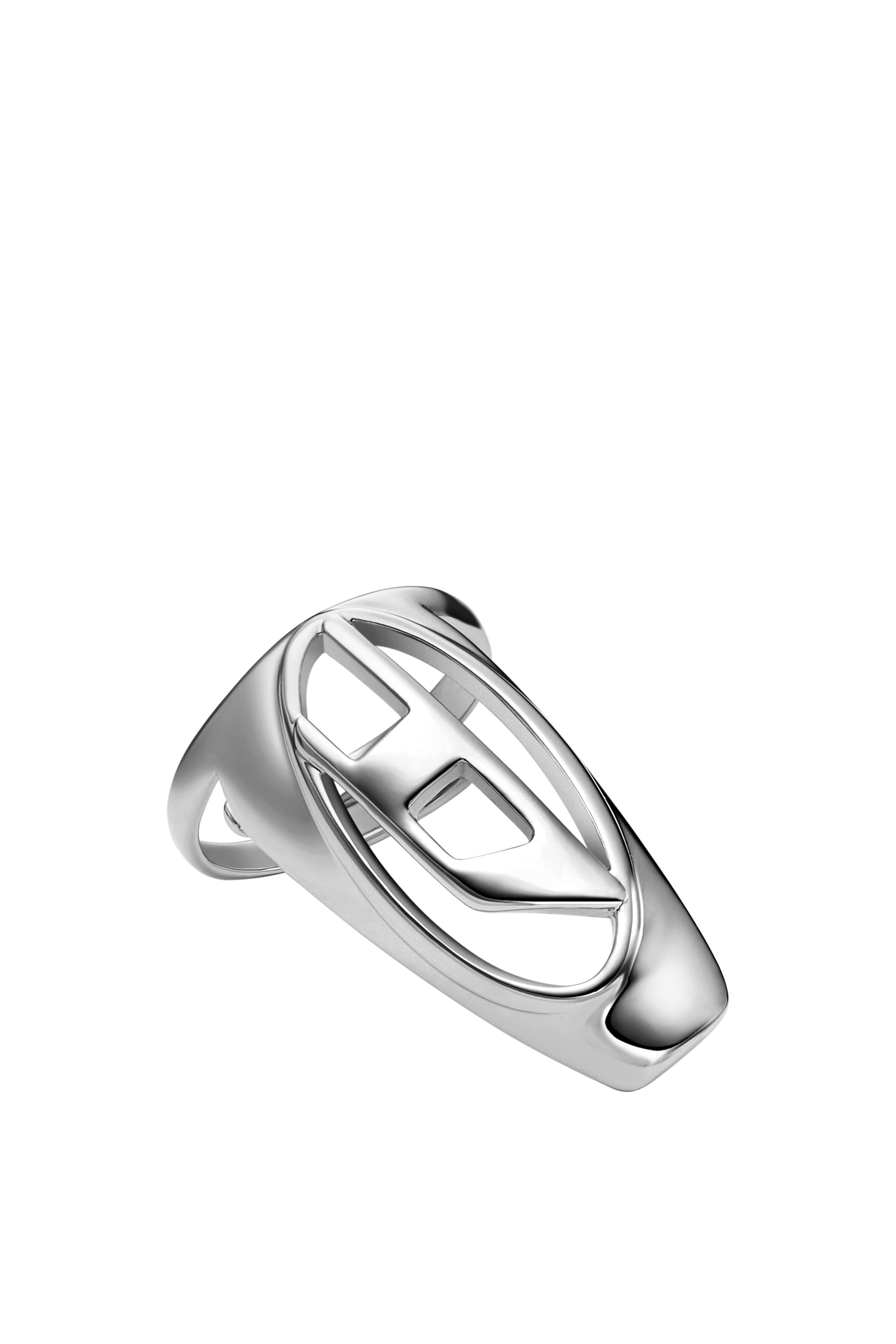 Diesel - DX1525 JEWEL, Anillo de uña de latón plateado Unisex in Plateado - 2