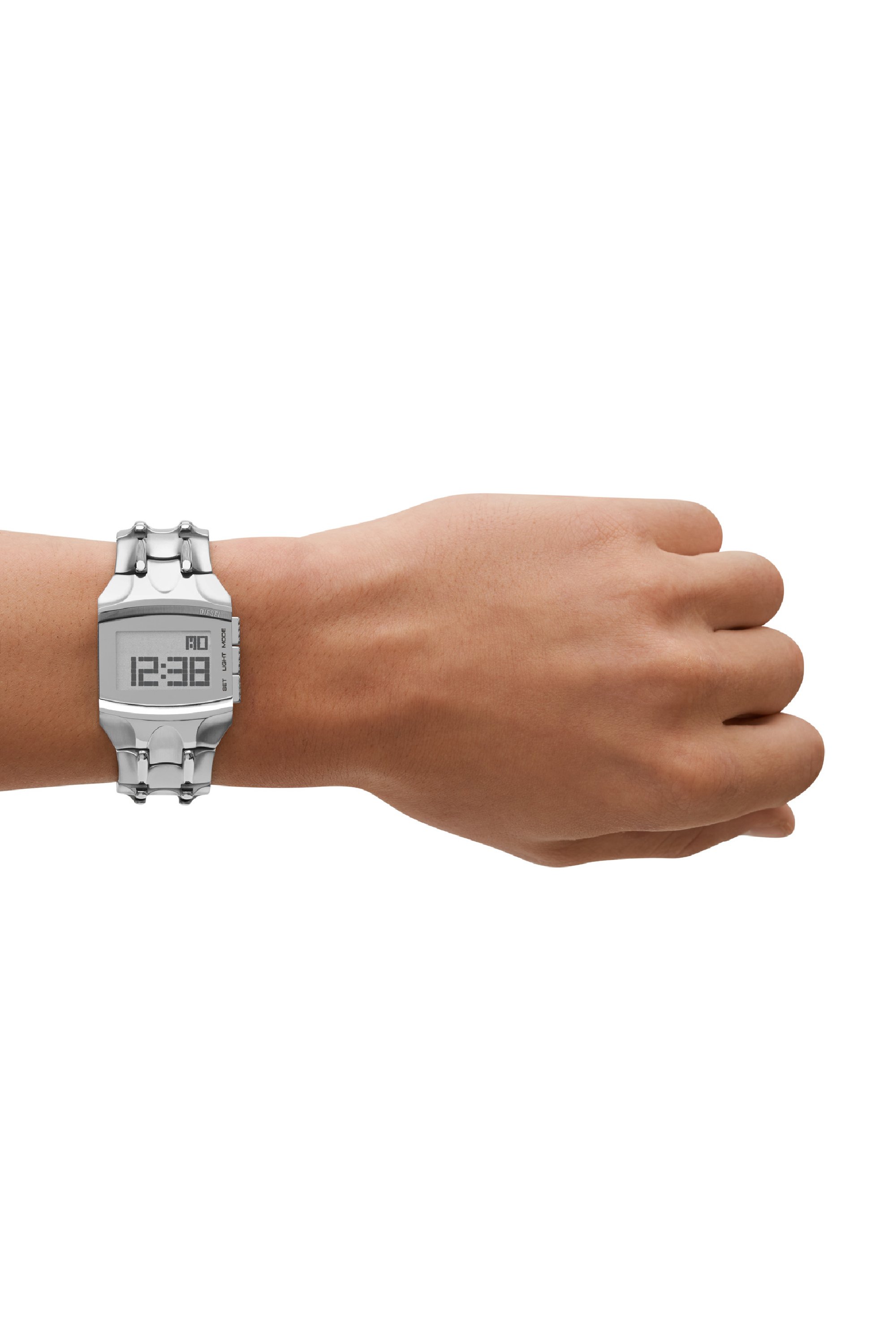 Diesel - DZ2155, Unisex's Croco Digital stainless steel watch in Silver - 5