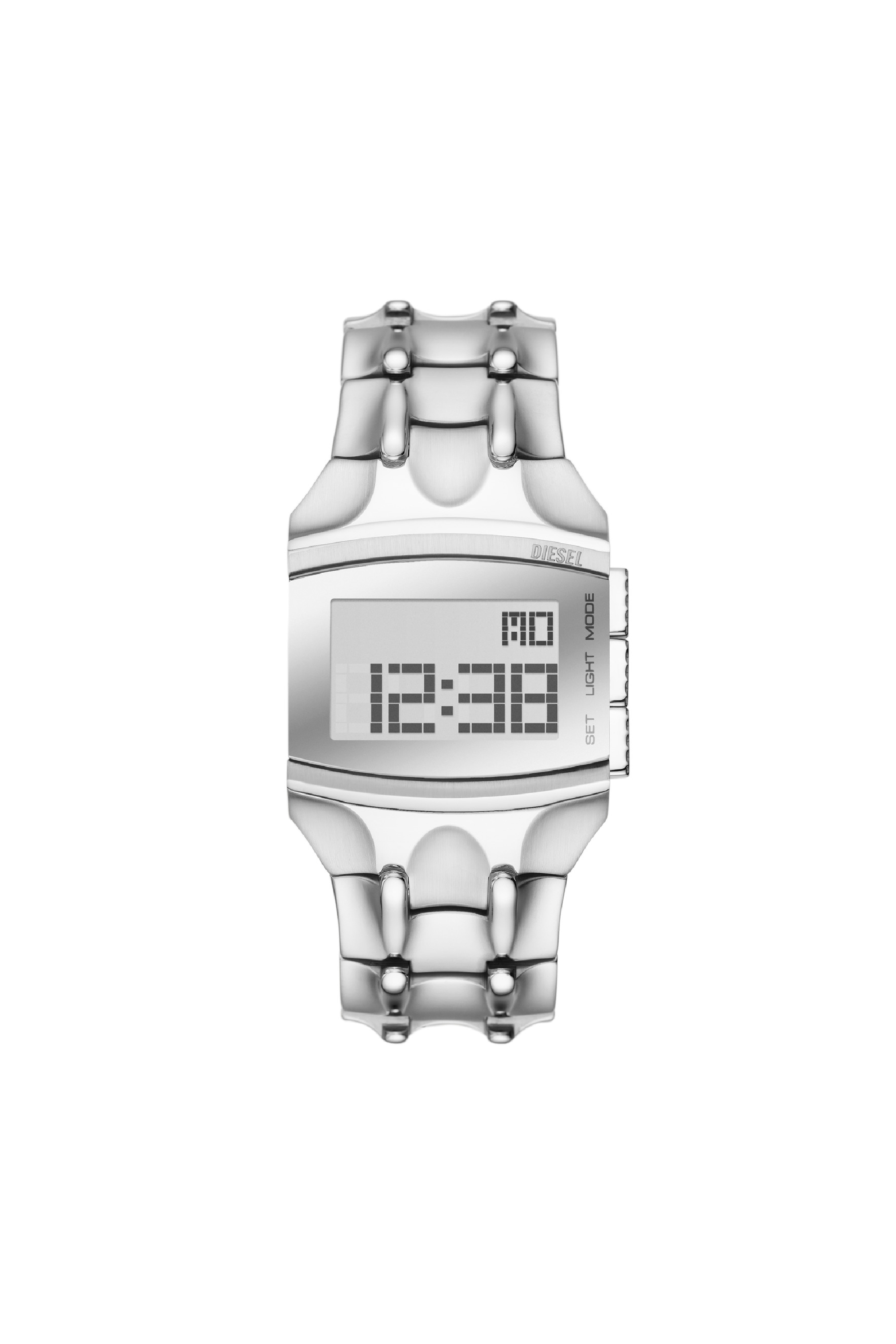 Diesel - DZ2155, Unisex's Croco Digital stainless steel watch in Silver - 1