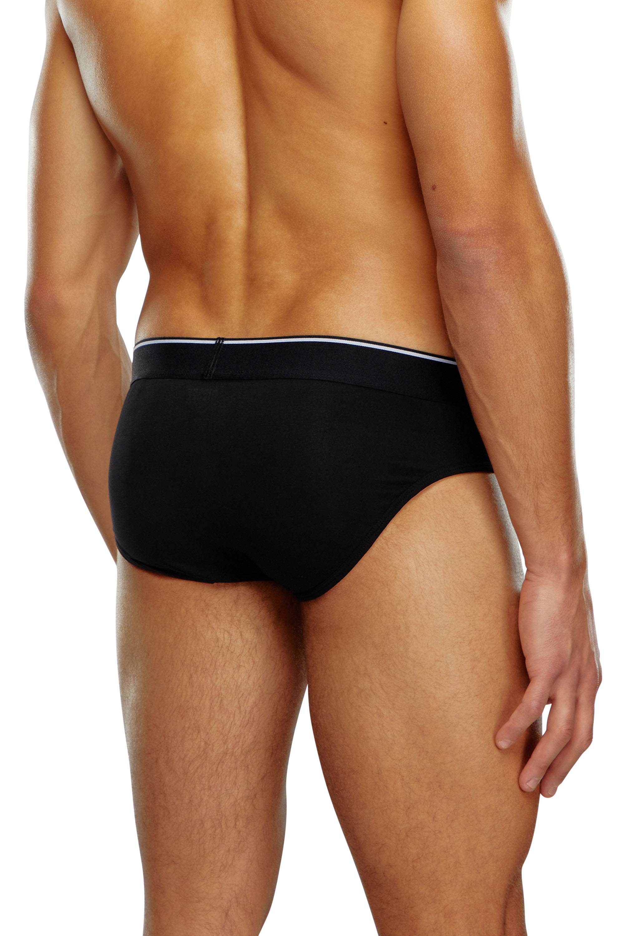 Diesel - UMBR-ANDRETHREEPACK, Man's Three-pack of plain logo briefs in Black - 3