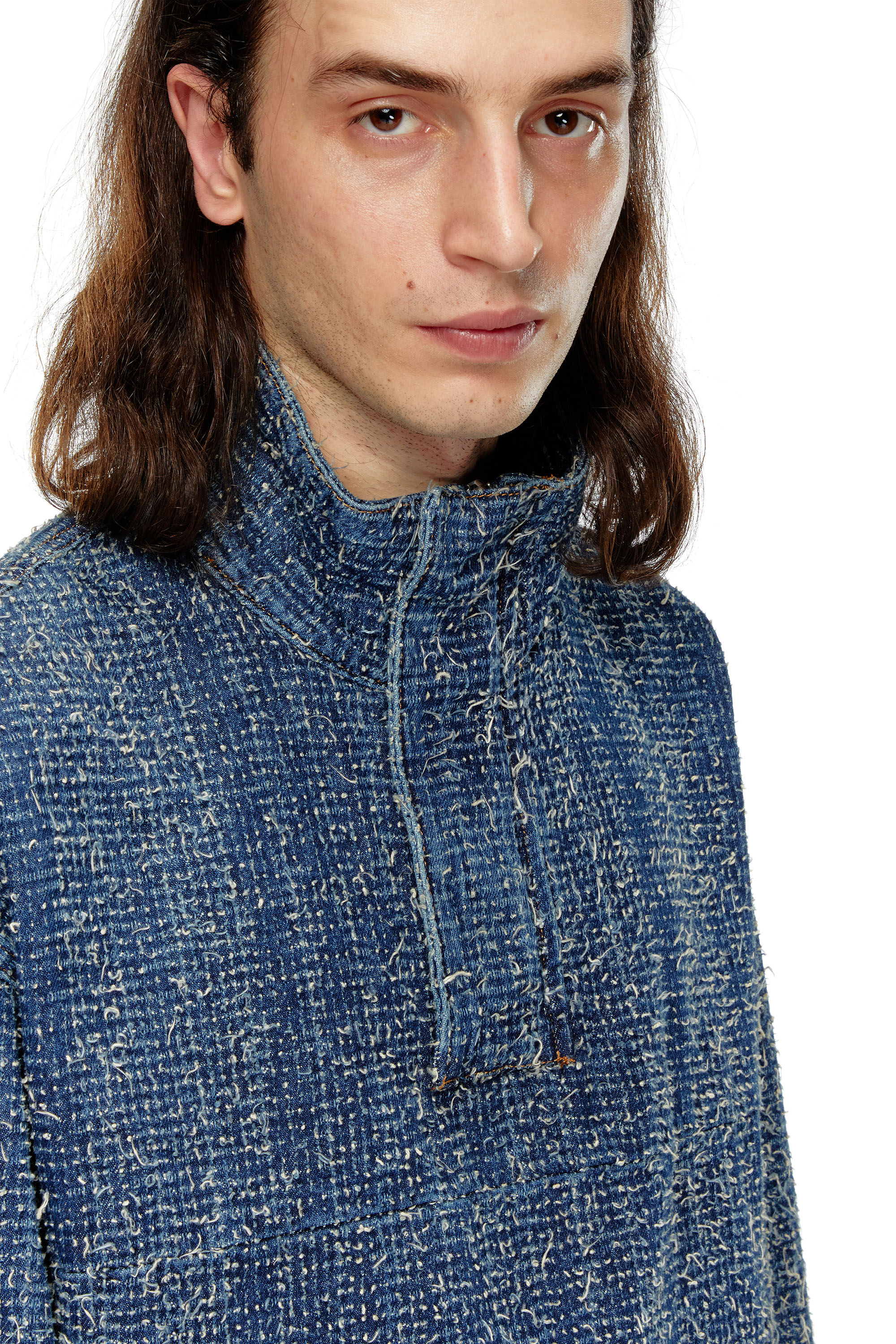 Diesel - D-FLOW-S, Chaqueta jersey en denim bouclé Unisex in Azul marino - 4