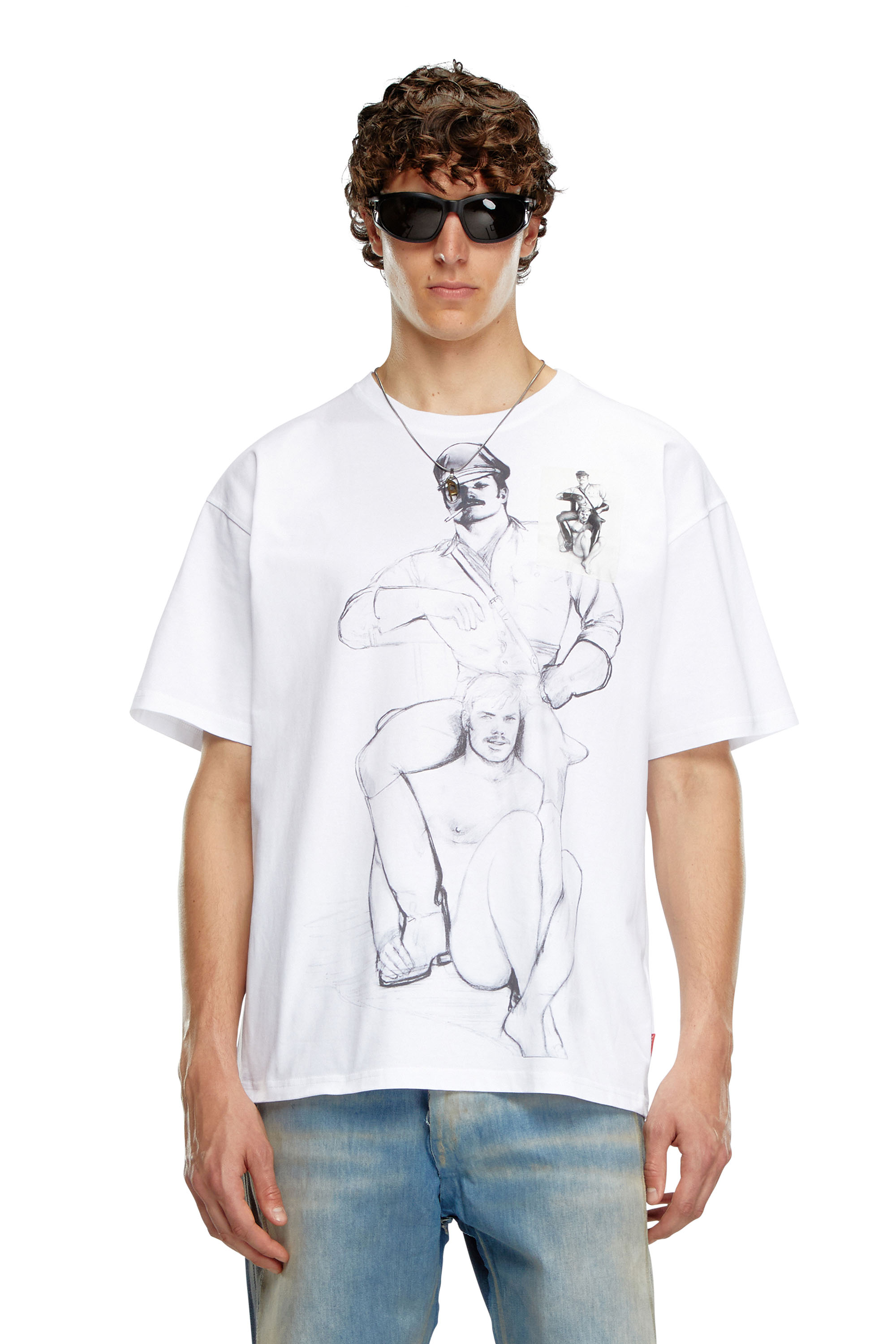 Diesel - PR-T-BOXT-TOF, Camiseta con estampados y parches Unisex in Blanco - 2