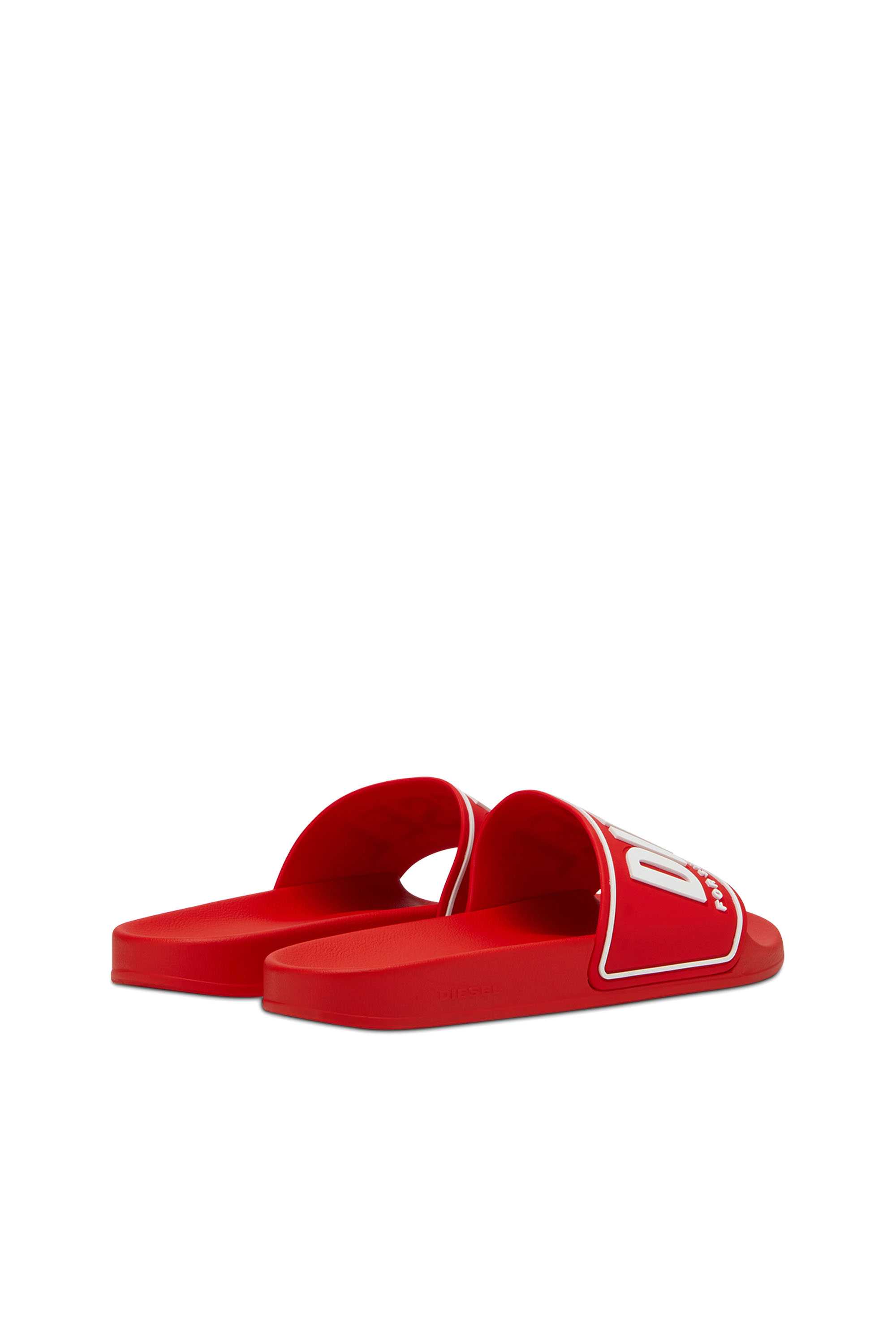 Diesel - SA-MAYEMI CC, Man's Sa-Mayemi-Pool slides with 3D logo in Red - 3