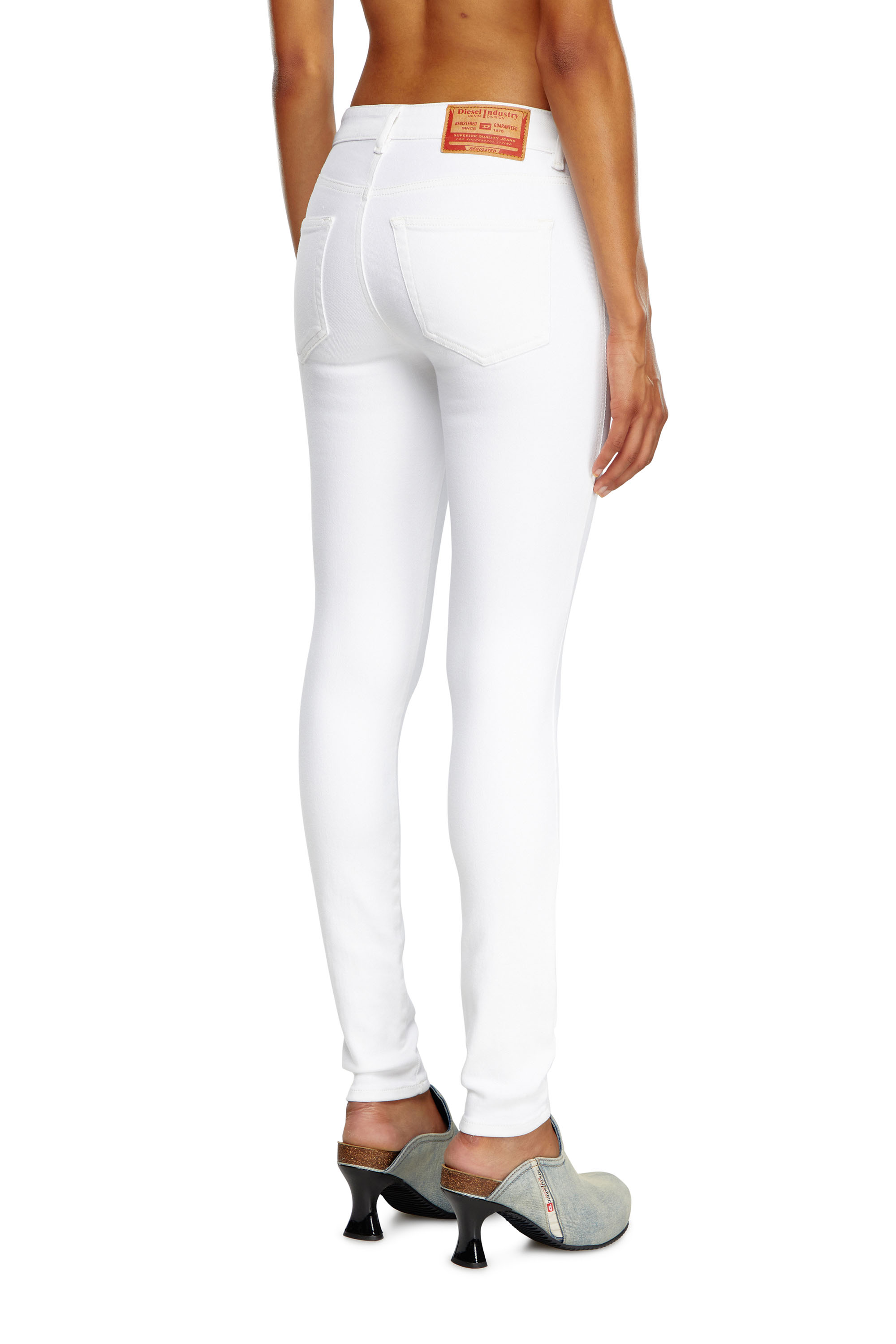 Diesel - Woman's Skinny Jeans 2017 Slandy 09F90, White - 3