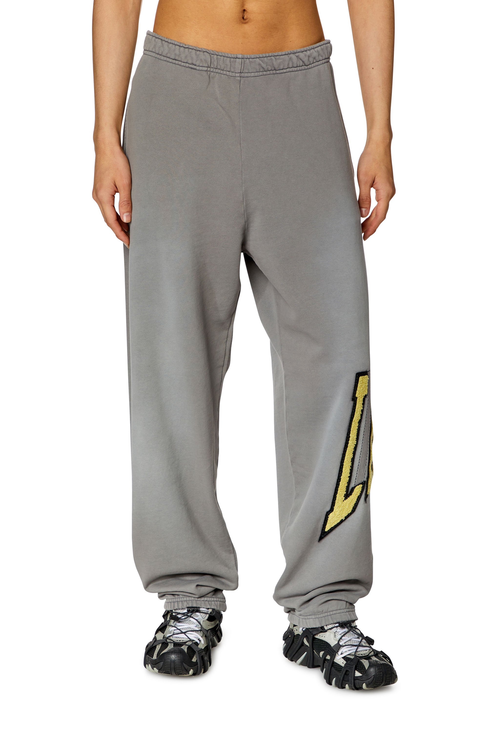 Diesel - P-MARCHI, Man's College track pants with LIES patches in Grey - 1