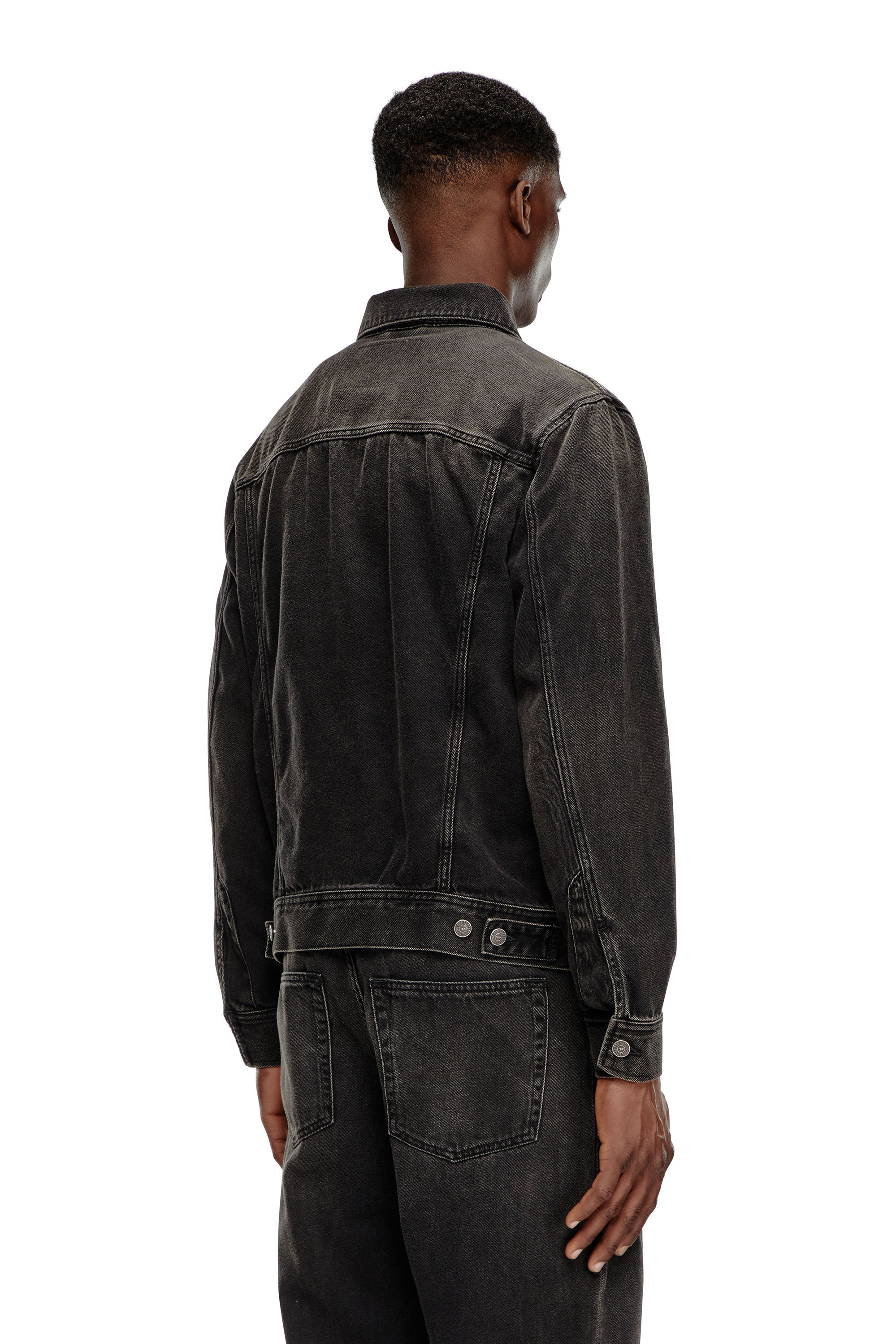 Diesel - D-BARCY, Man's Regular-fit trucker jacket in Black - 3