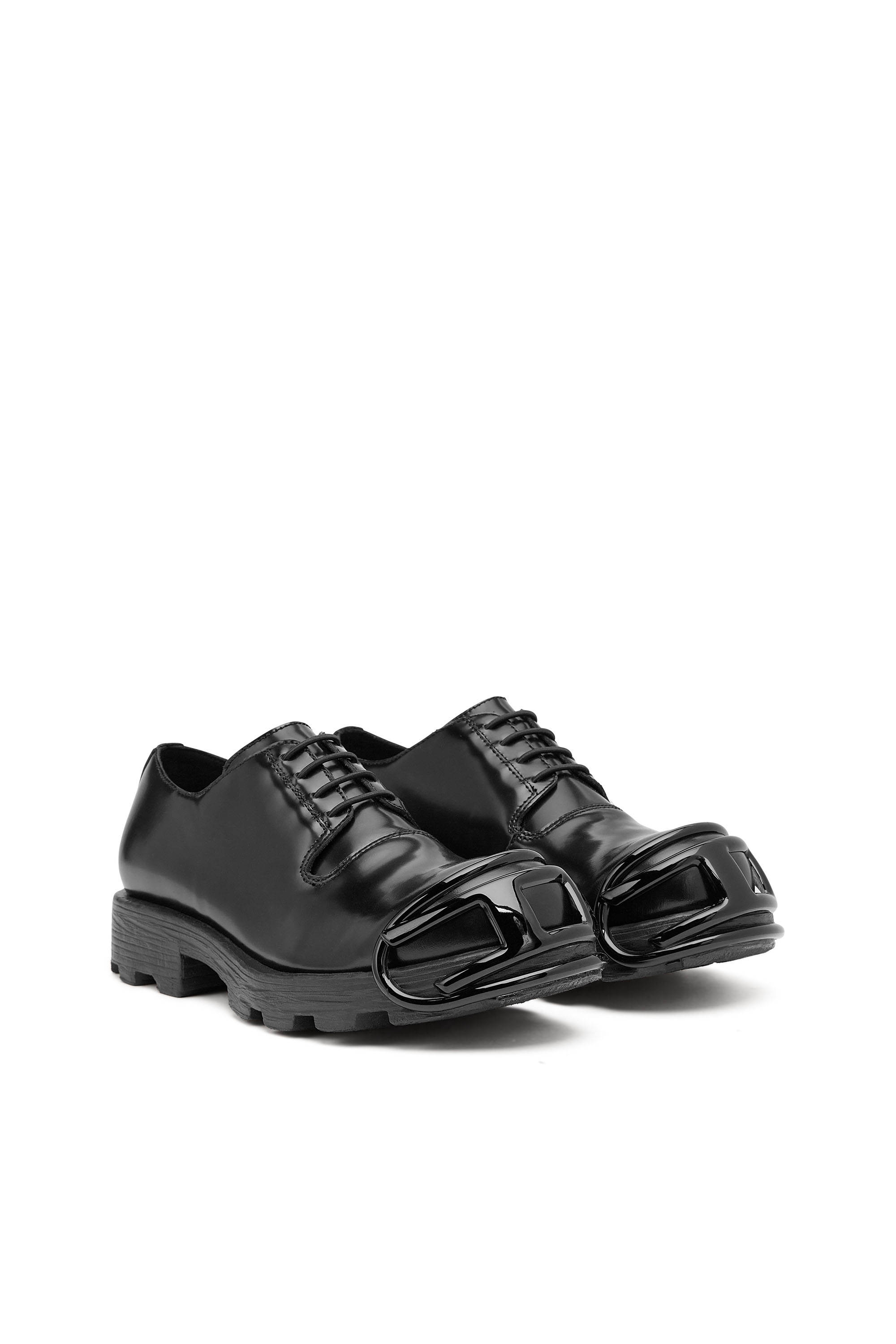 Diesel - D-HAMMER SO D, D-Hammer-Calzado de piel con cordones y puntera oval D Hombre in Negro - 2