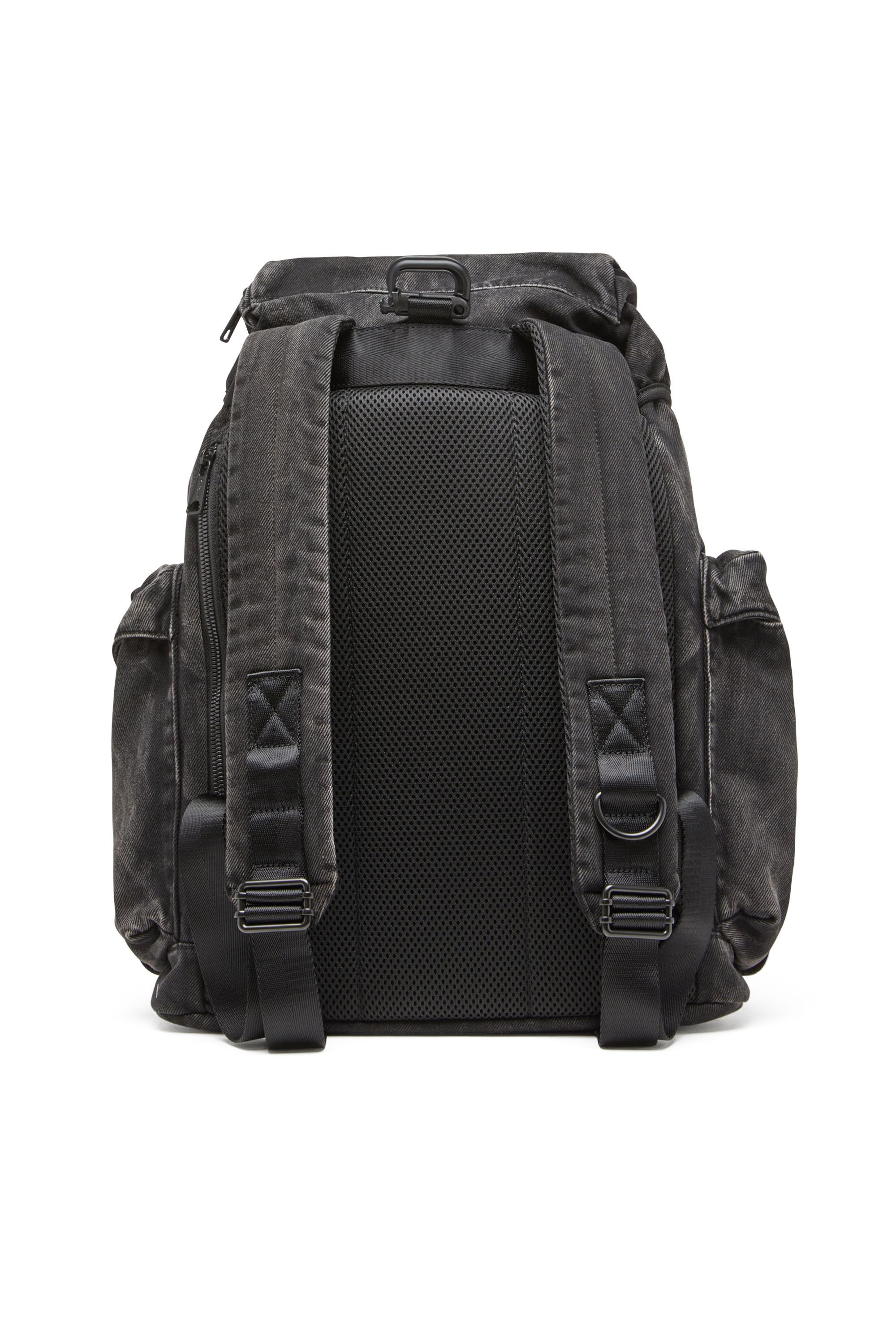 Diesel - UTLT BACKPACK, Utlt Backpack-Mochila utility de denim con efecto nublado Hombre in Negro - 2