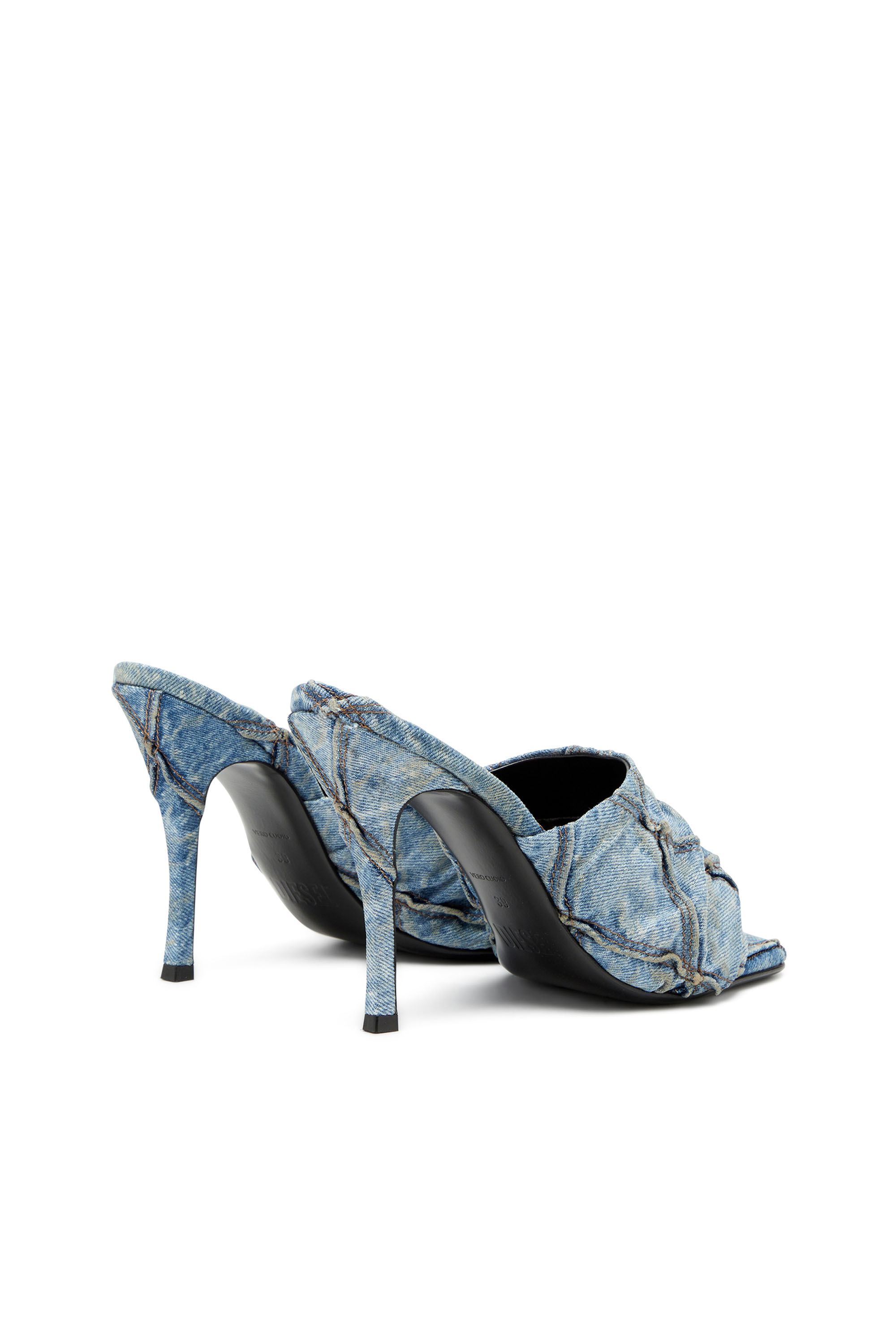 Diesel - D-SYDNEY SDL, Woman's D-Sydney-Mule sandals with quilted denim band in Blue - 3