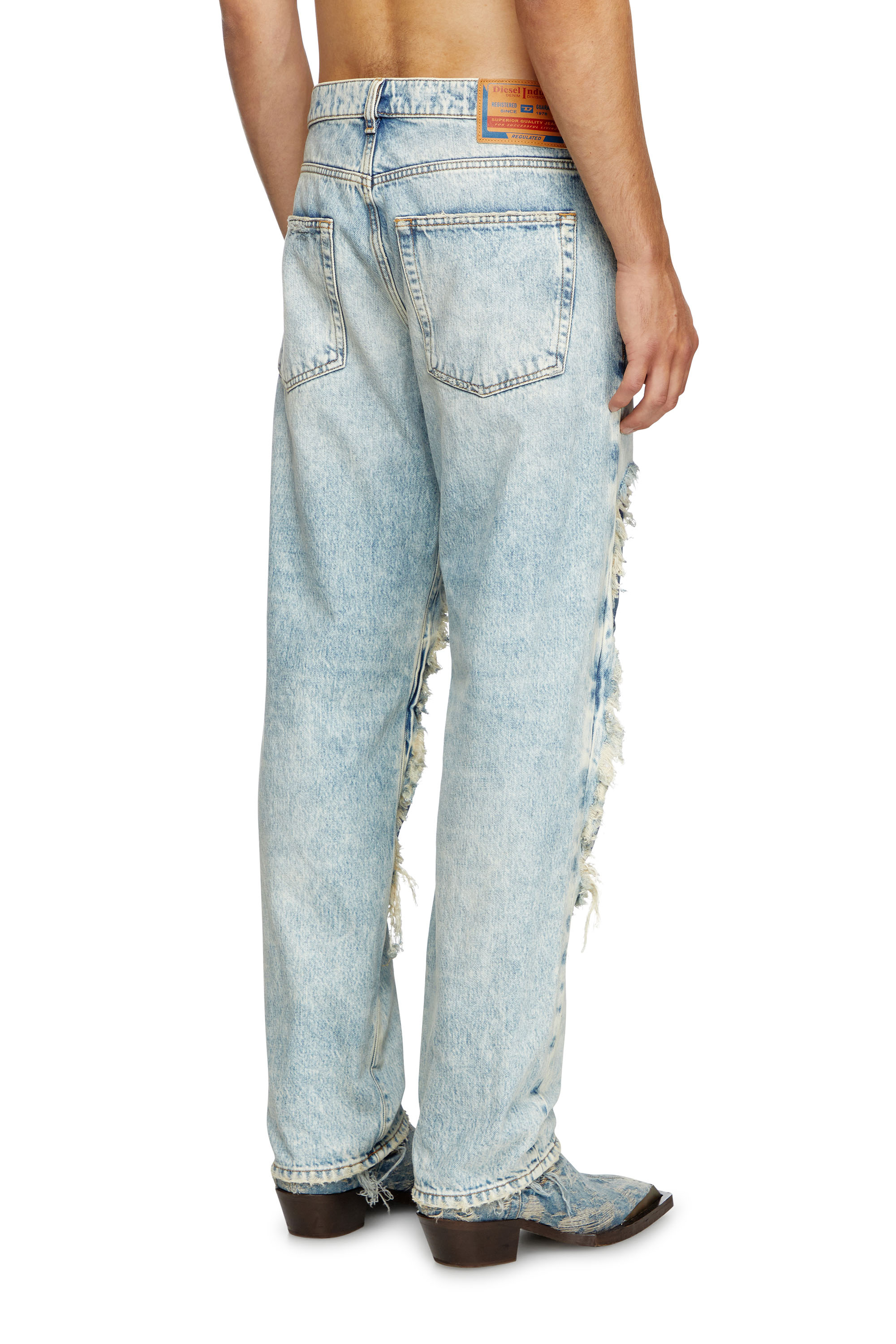 Diesel - Unisex's Relaxed Jeans D-Fire 0AJEN, Light Blue - 3