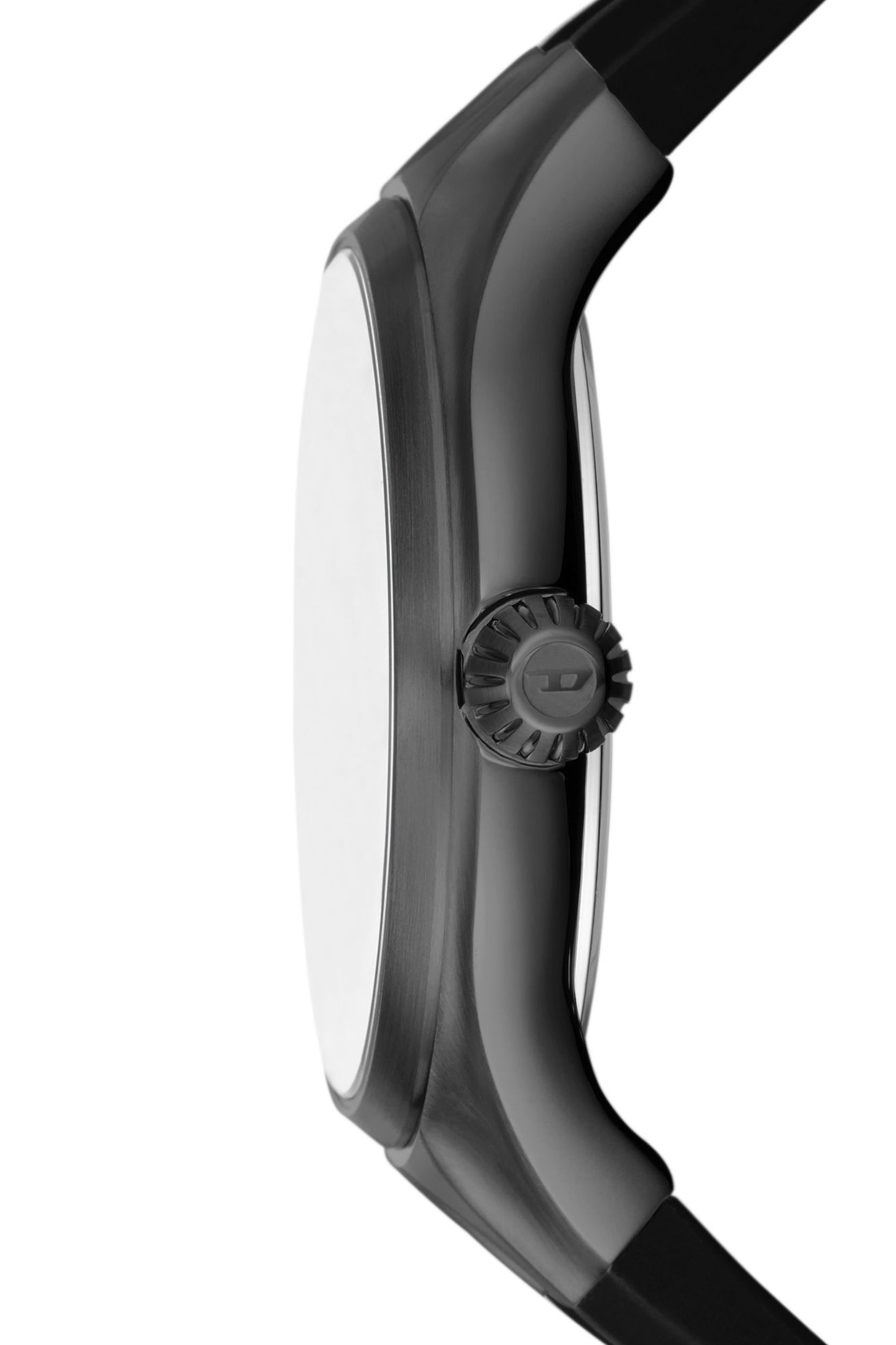 Diesel - DZ2201, Man's Streamline three-hand black silicone watch in Black - 3