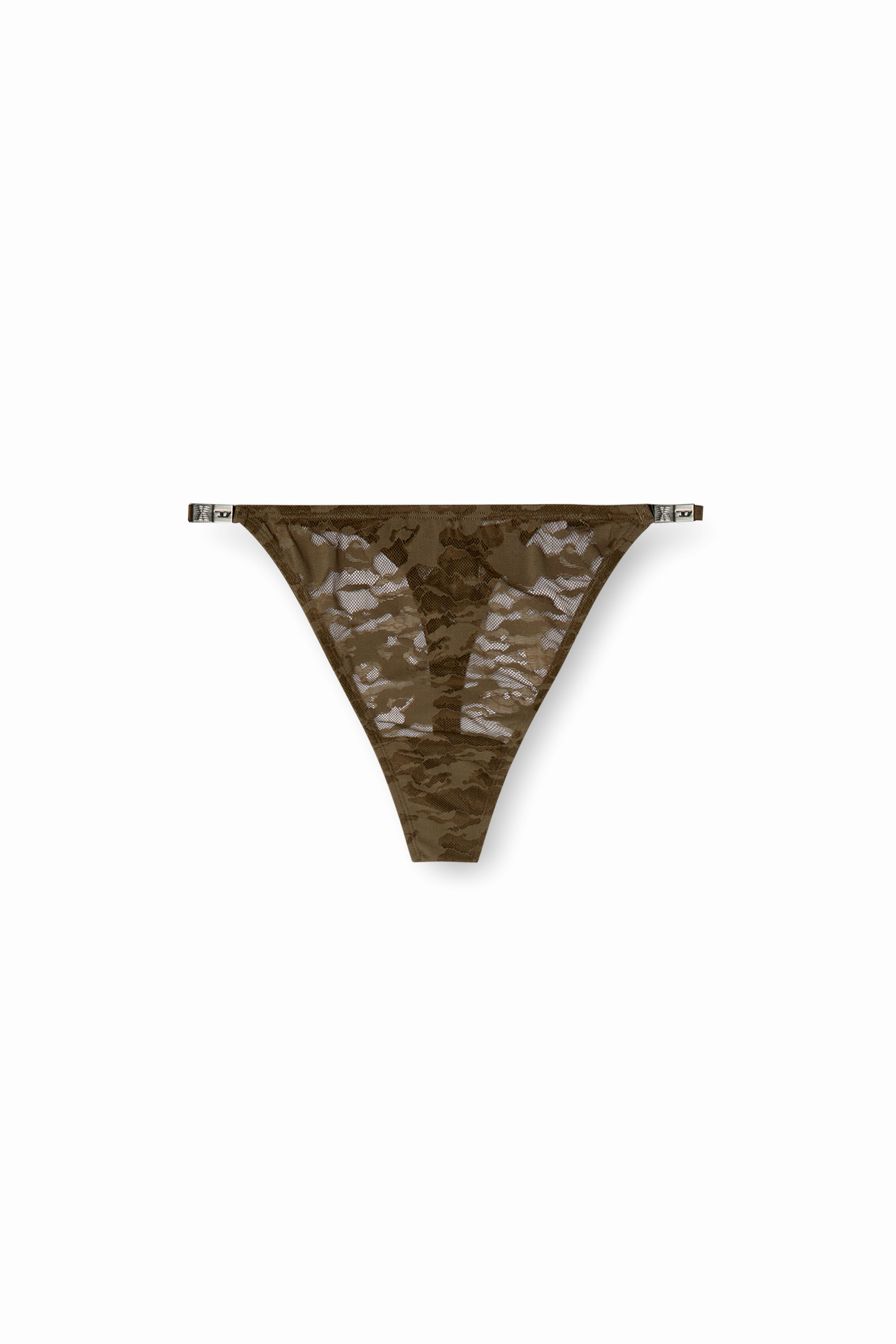 Diesel - C-CAMO-LACE-STRING-THONG, Tanga de encaje de camuflaje Mujer in Marrón - 5