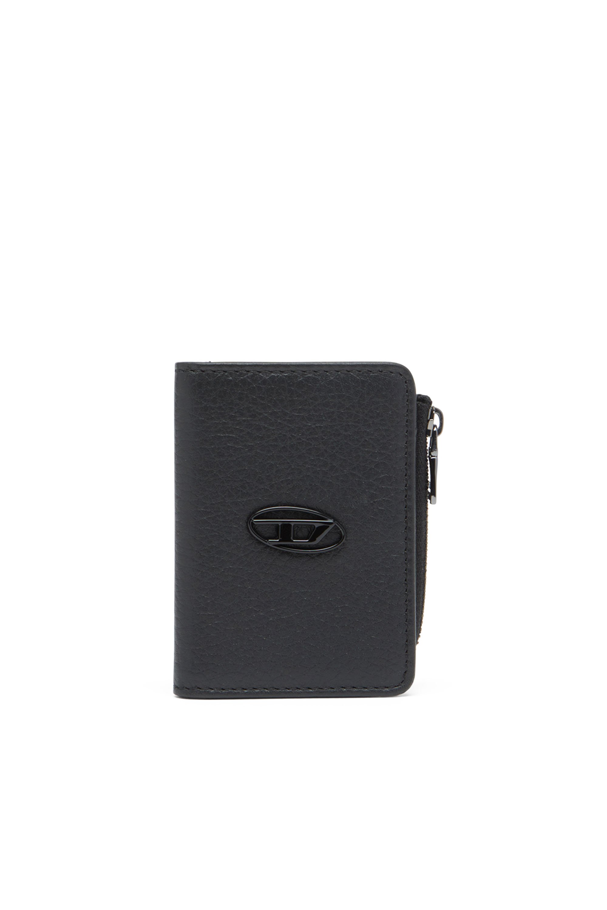 Diesel - HISSU EVO CARD HOLDER L, Tarjetero de cuero Hombre in Negro - 1