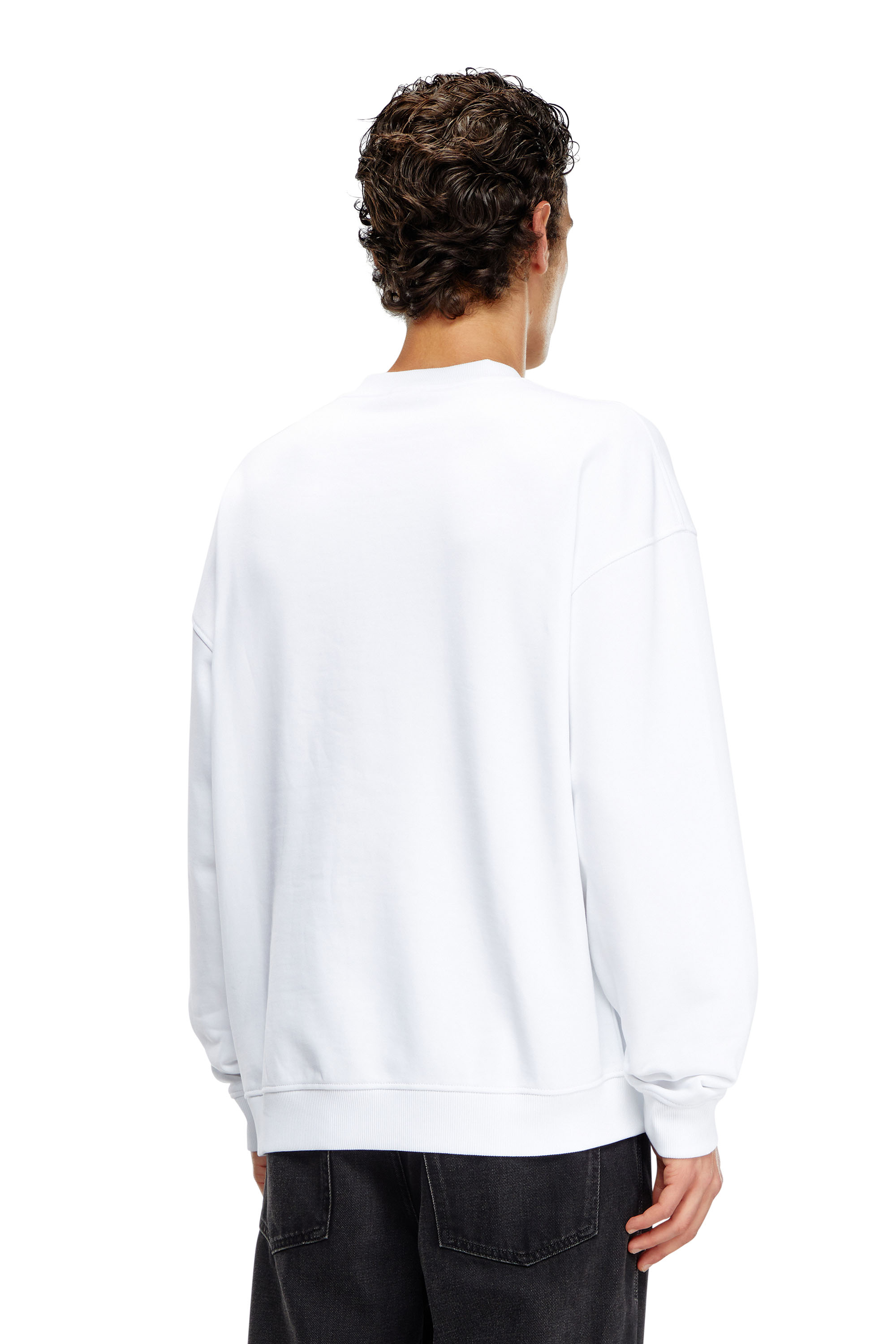 Diesel - S-BOXT-DIV, Man's Sweatshirt with Denim Division logo in White - 3