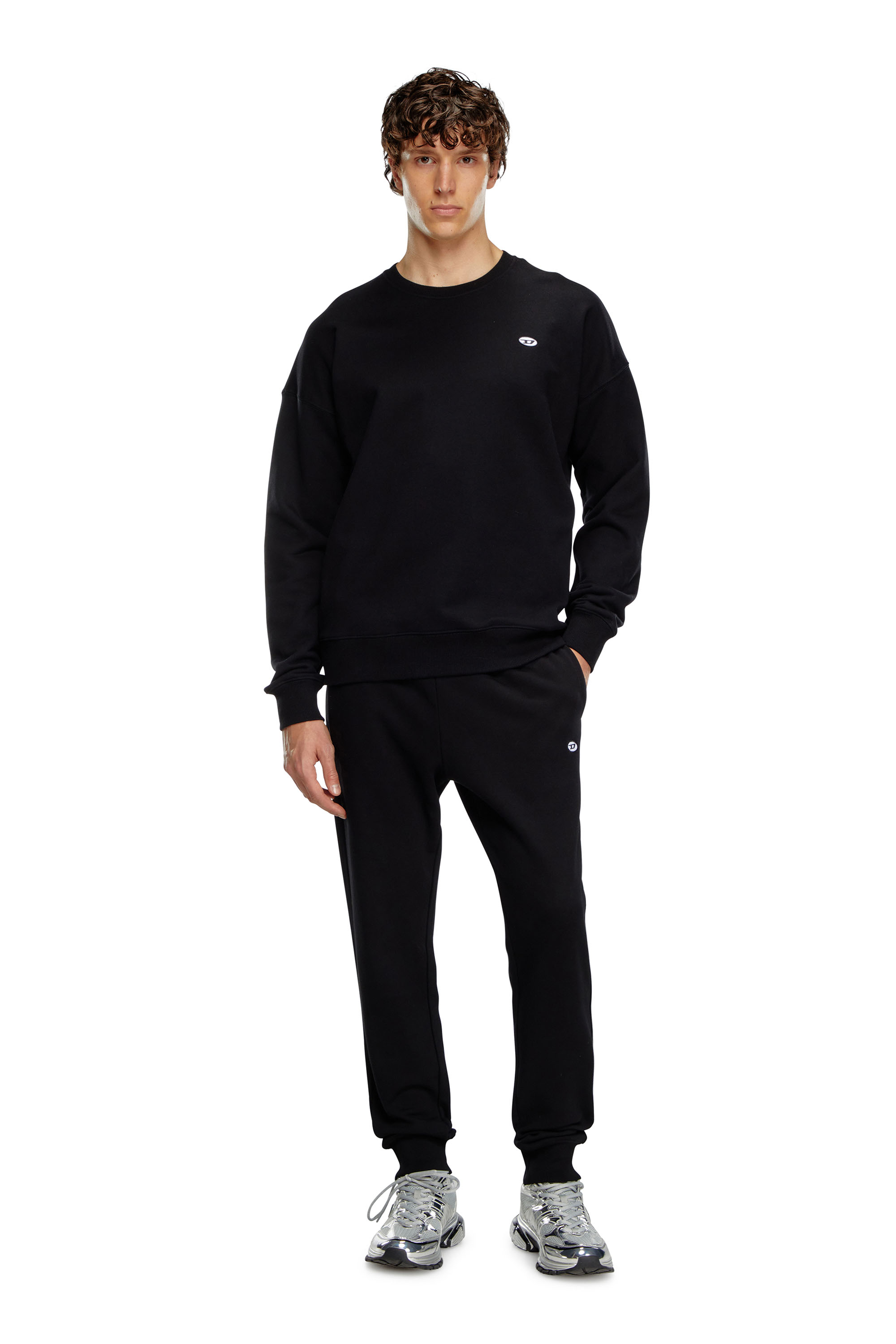 Diesel - P-TARY-DOVAL-PJ, Man's Track pants with Oval D patch in Black - 2