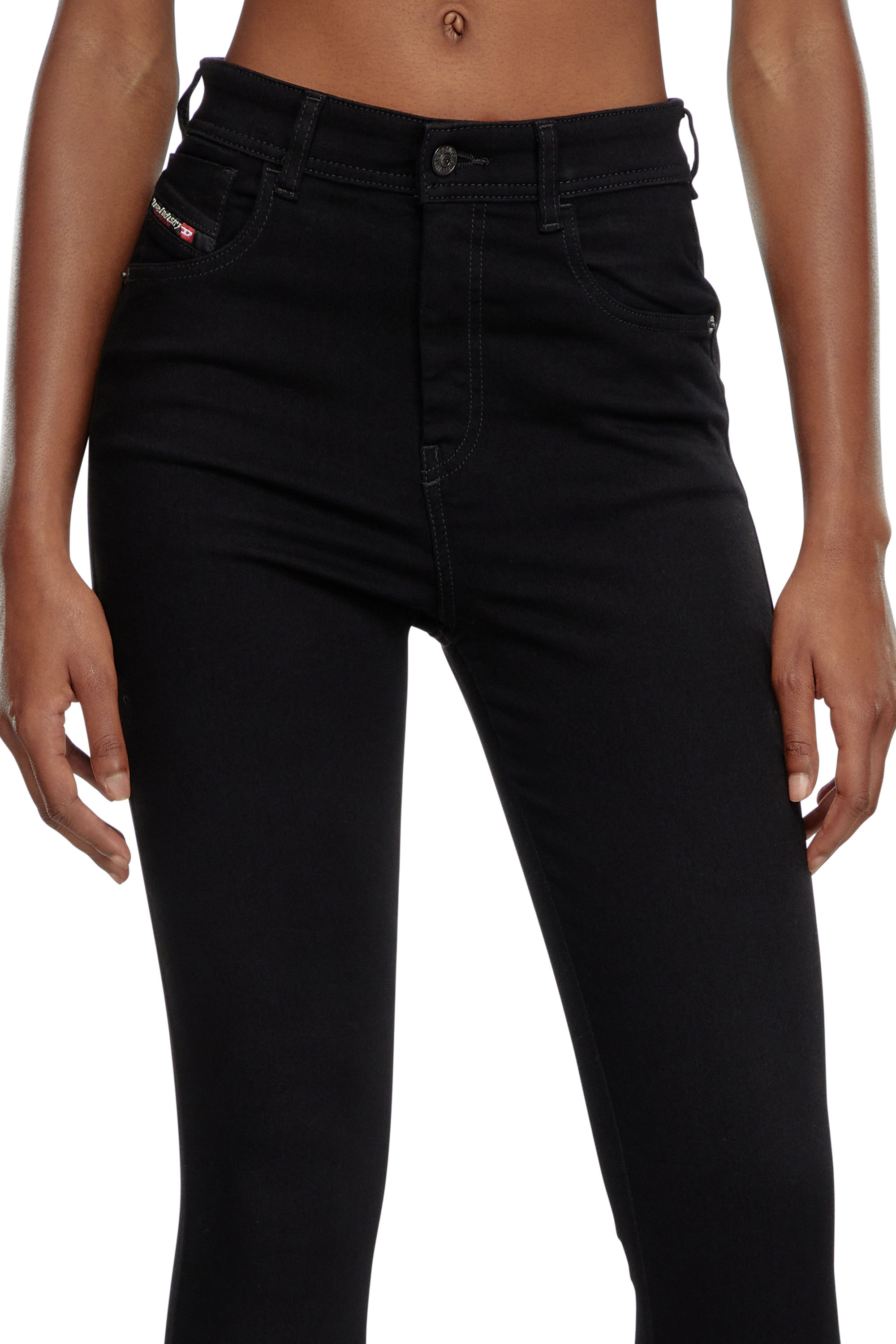 Diesel - Skinny Jeans 1984 Slandy-High 069EF Mujer, Negro/Gris oscuro - 4