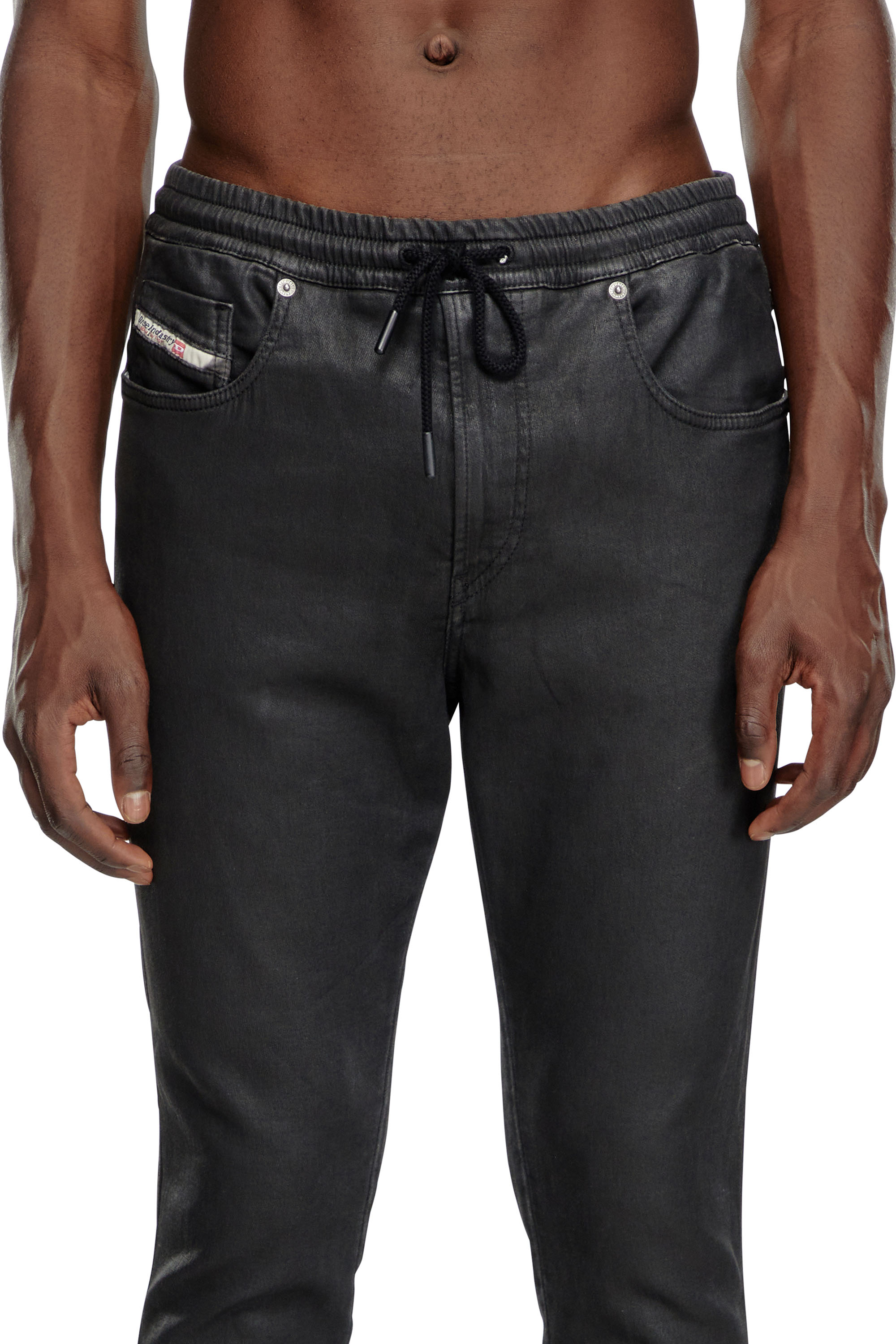 Diesel - Man's Slim 2060 D-Strukt Joggjeans® 068LP, Black/Dark grey - 3