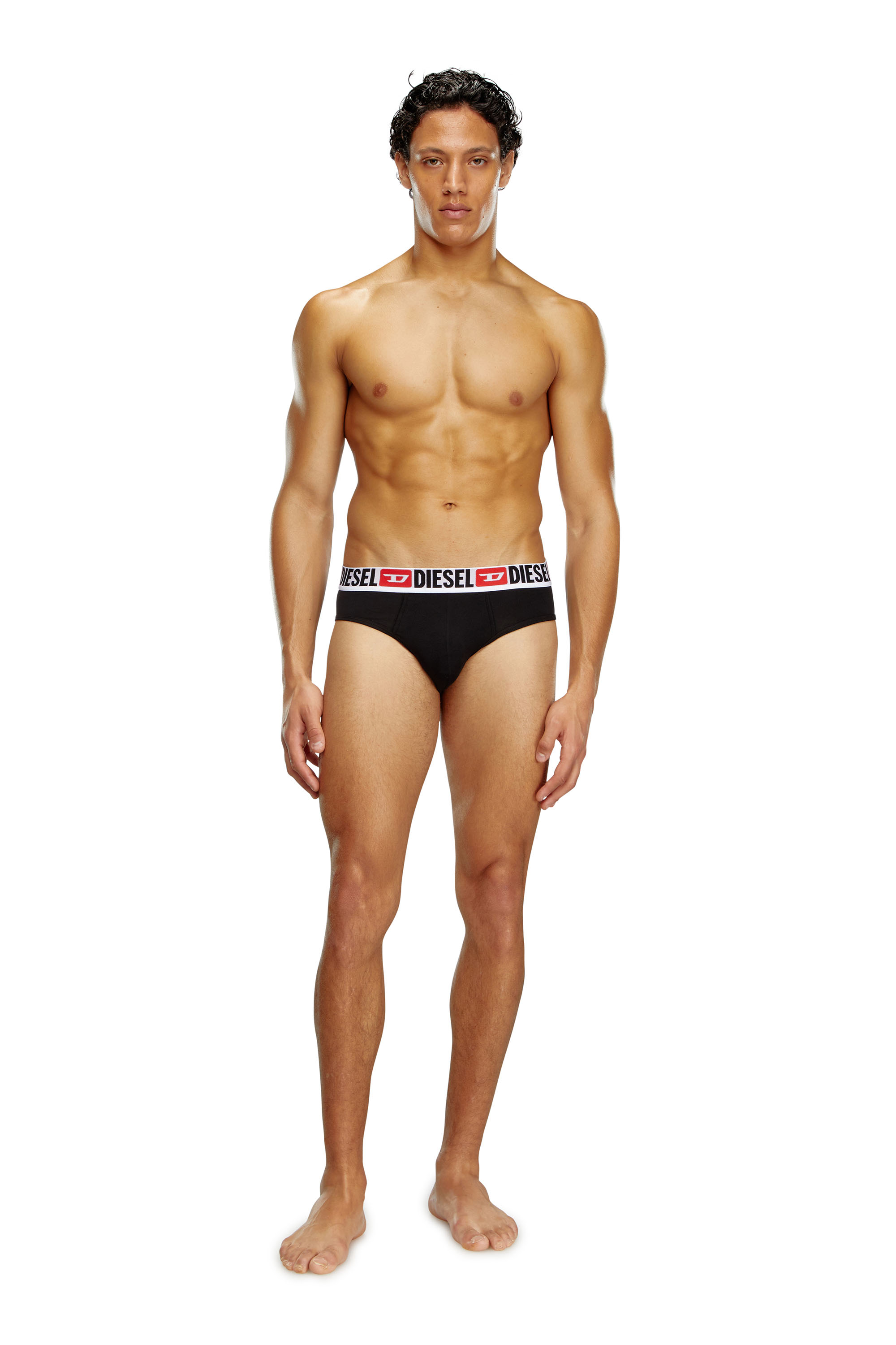 Diesel - UMBR-ANDRETHREEPACK, Set de tres calzoncillos de slip de color liso Hombre in Negro - 4