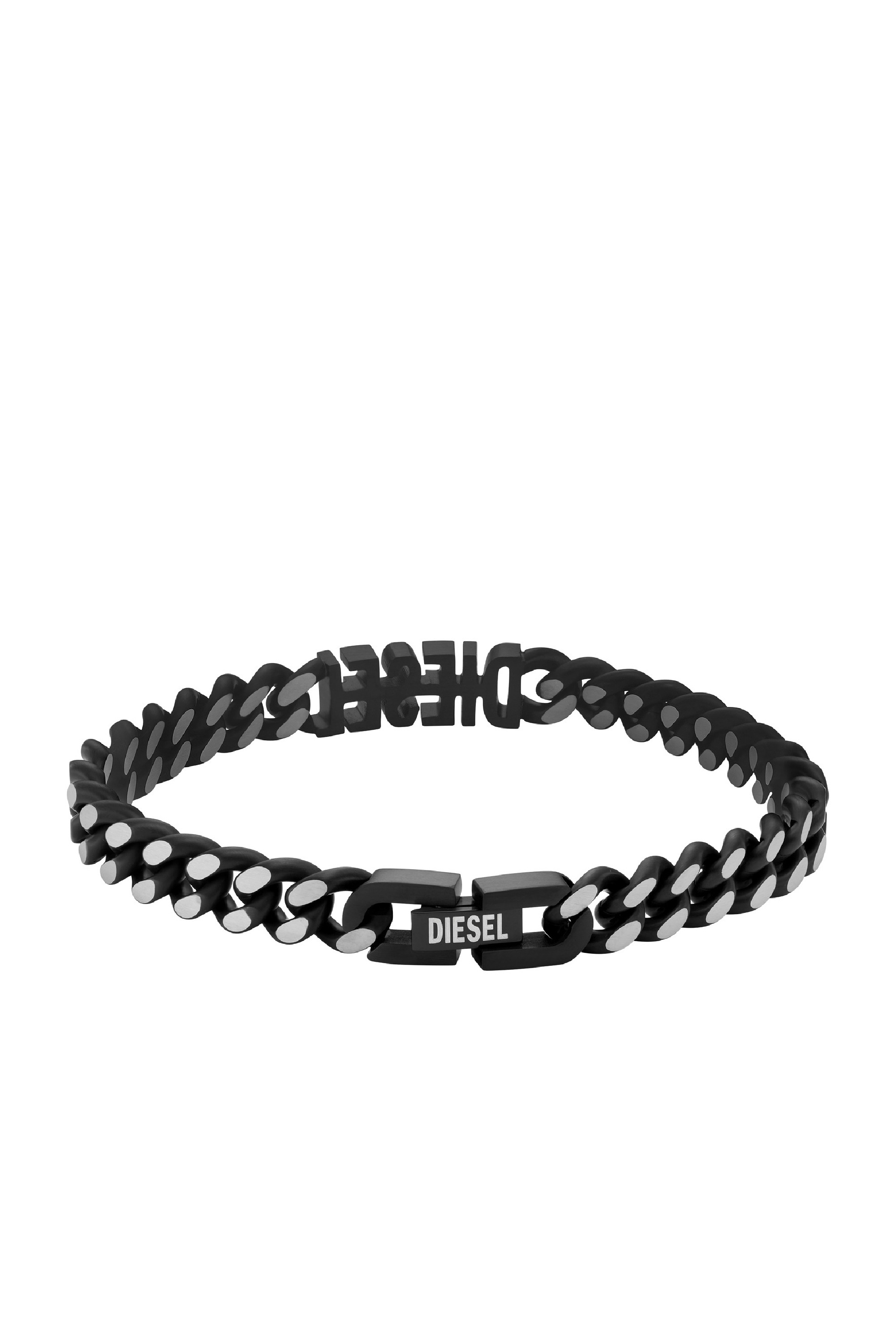 Diesel - DX1386, Unisex's Black stainless steel chain necklace in Black - 2