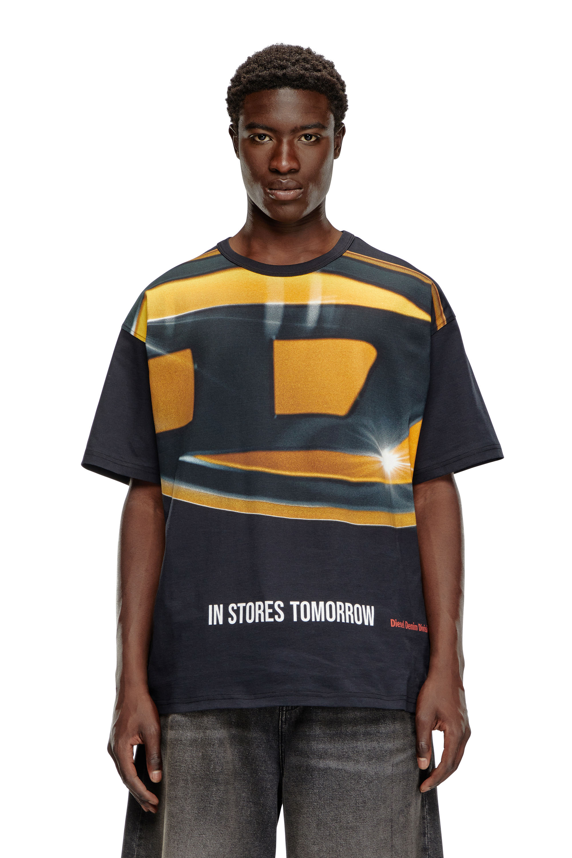 Diesel - T-BOXT-P1, Camiseta con estampado de póster Oval D Hombre in Negro - 3