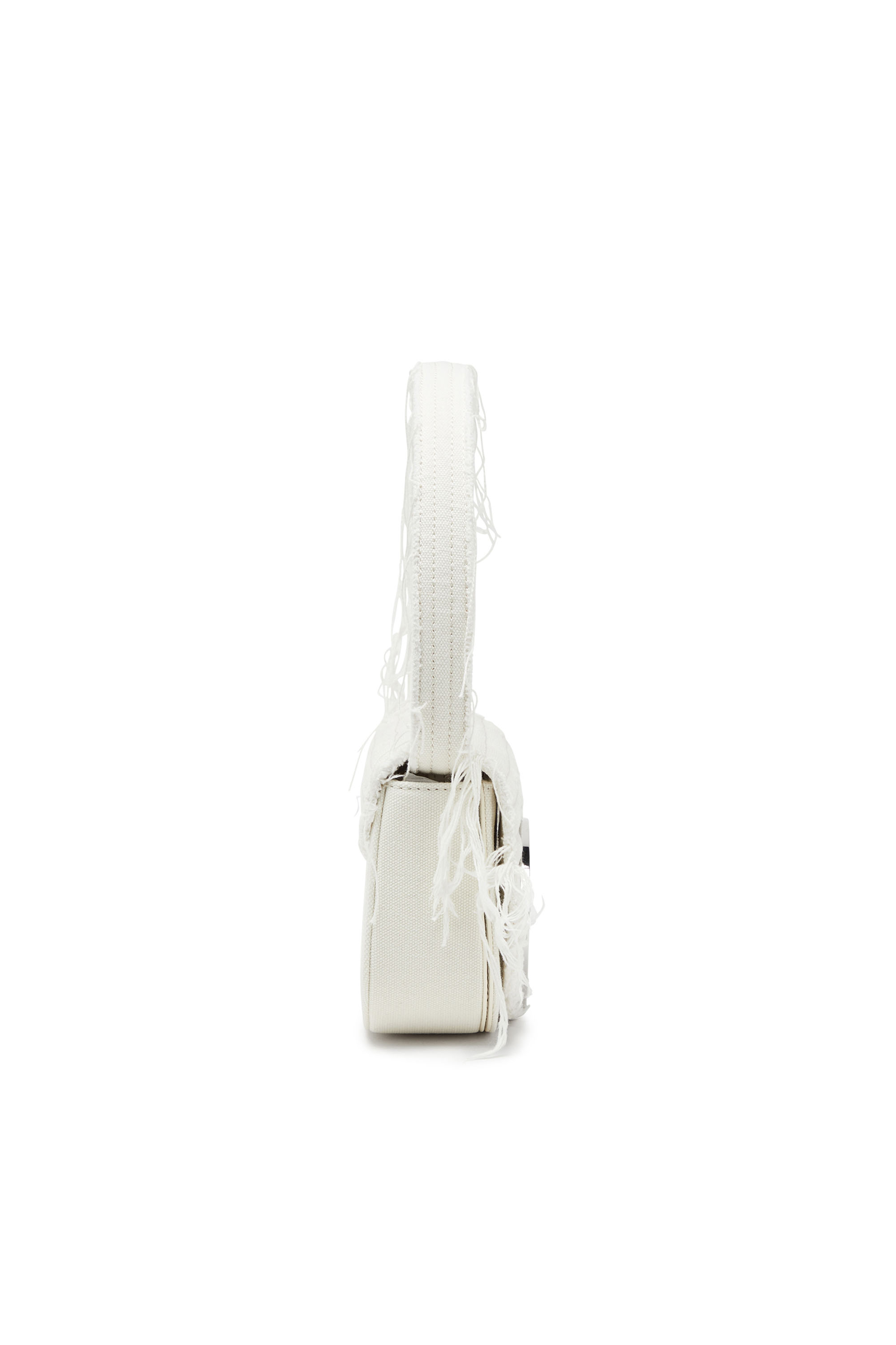 Diesel - 1DR, Woman's 1DR-Iconic shoulder bag in canvas and leather in White - 3