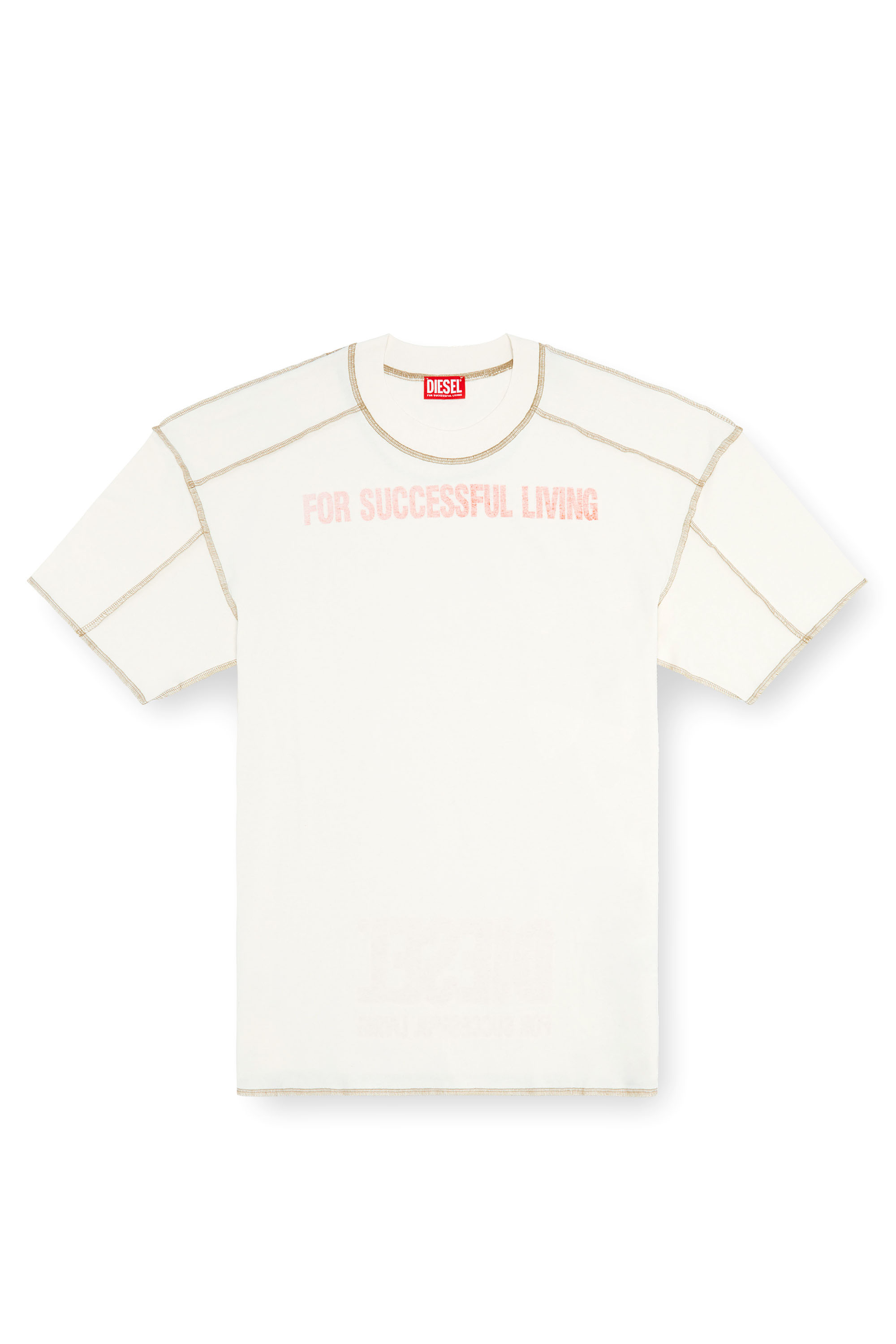 Diesel - T-CRAOR, Man's T-shirt with inside-out effect in White - 5