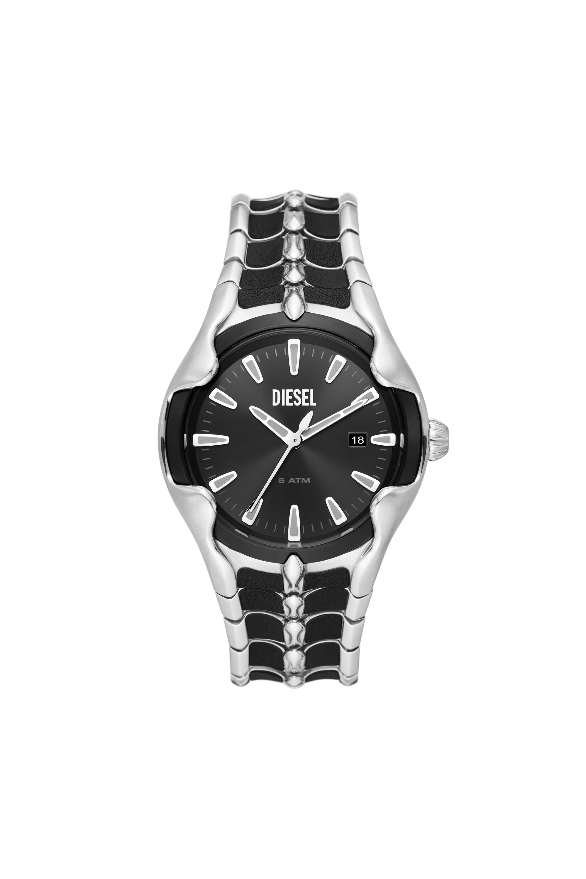 Diesel - DZ2183, Man's Limited Edition Vert Three-Hand Date Watch in Black/White - 1