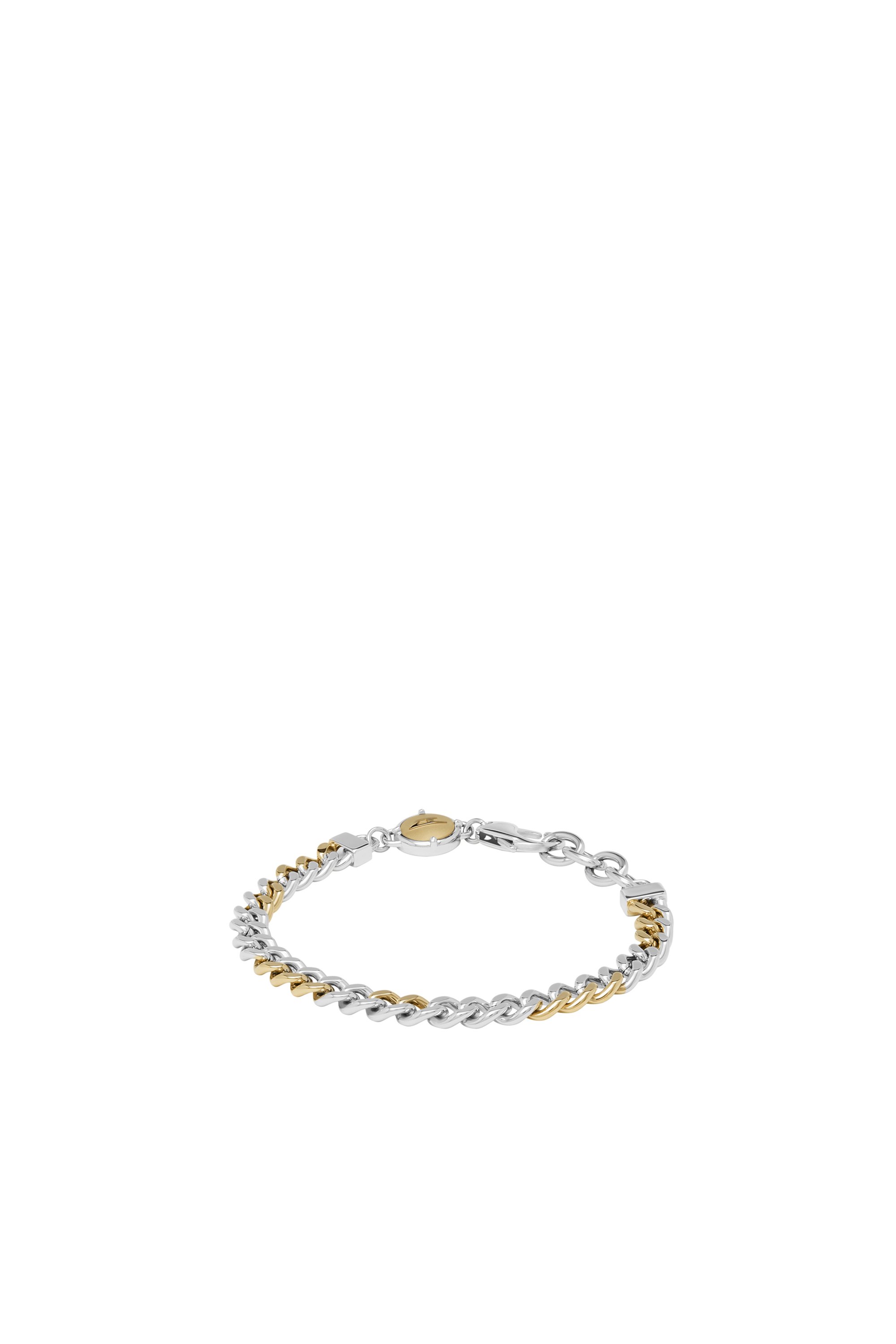 Diesel - DX1354, Unisex's Two-tone stainless steel chain bracelet in Silver - 1