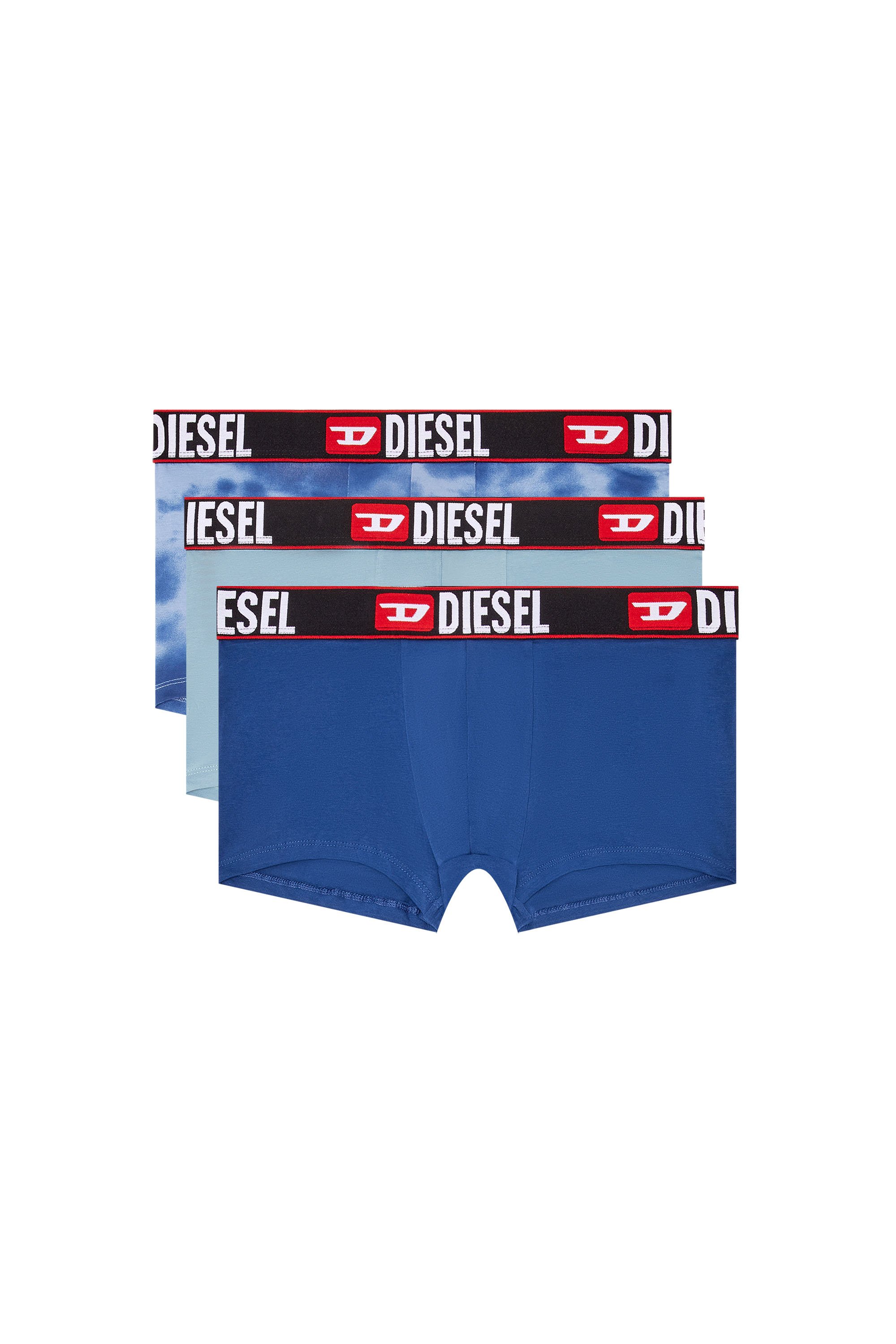 Diesel - UMBX-DAMIENTHREEPACK, Paquete de 3 bóxers ajustados con motivo nublado Hombre in Azul marino - 1