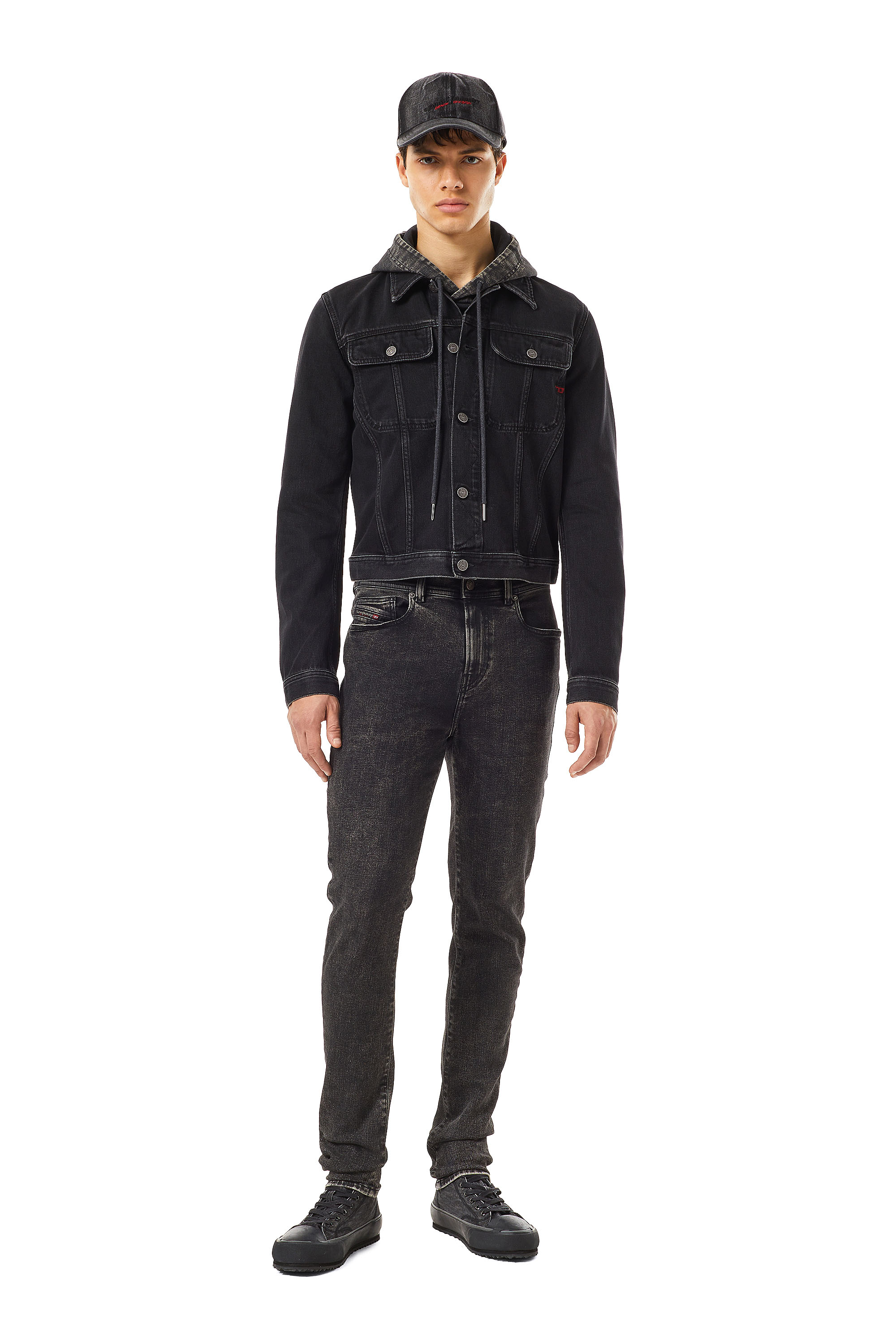 Diesel - Skinny Jeans 1983 D-Amny 09C22, Man's Skinny Jeans - 1983 in Black/Dark grey - 3