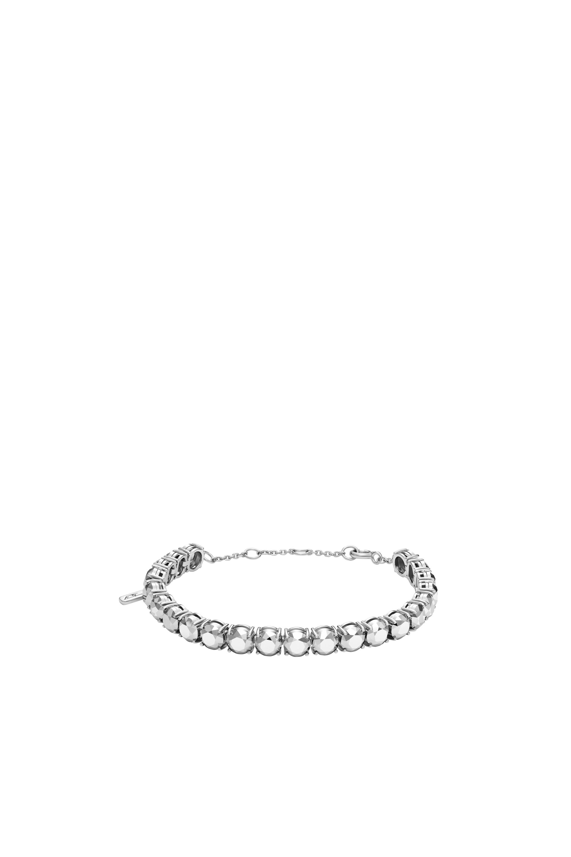 Diesel - DL1354040 STERLING SILVER JEWEL, Unisex's Sterling Silver Diamond Cut Bracelet in Silver - 1